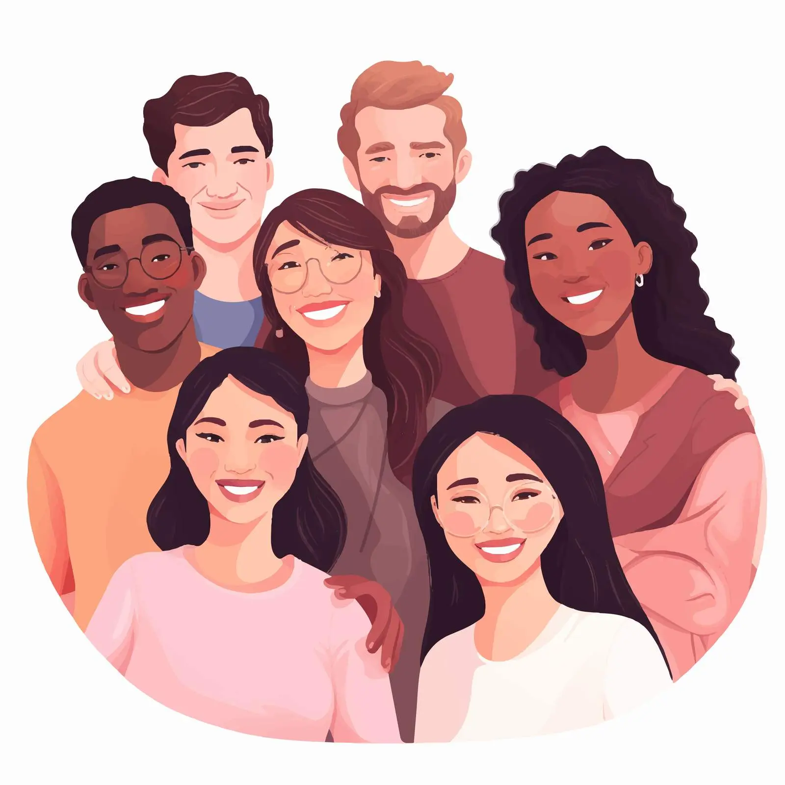 Diverse Group of Young International Friends — free download from Dotvec