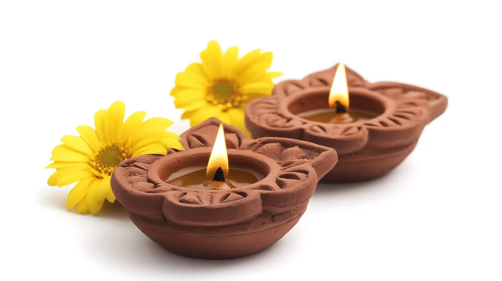 Traditional Diya Lamps Illuminating Diwali Festivities — free download from Dotvec