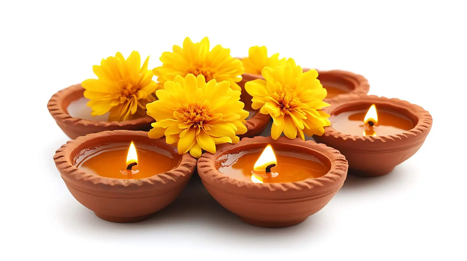 Diwali Clay Diya Lamps Celebration — free download from Dotvec