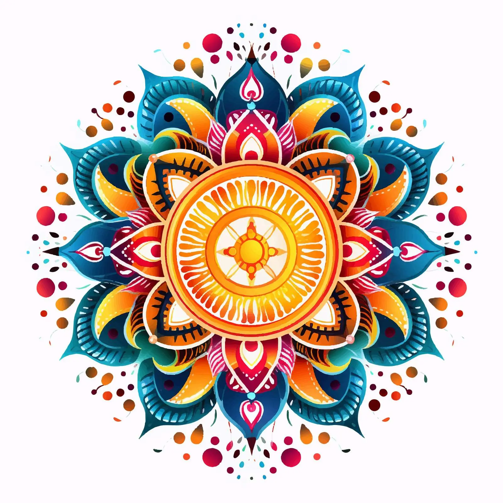 Happy Diwali Festival of Lights Mandala Vector — free download from Dotvec