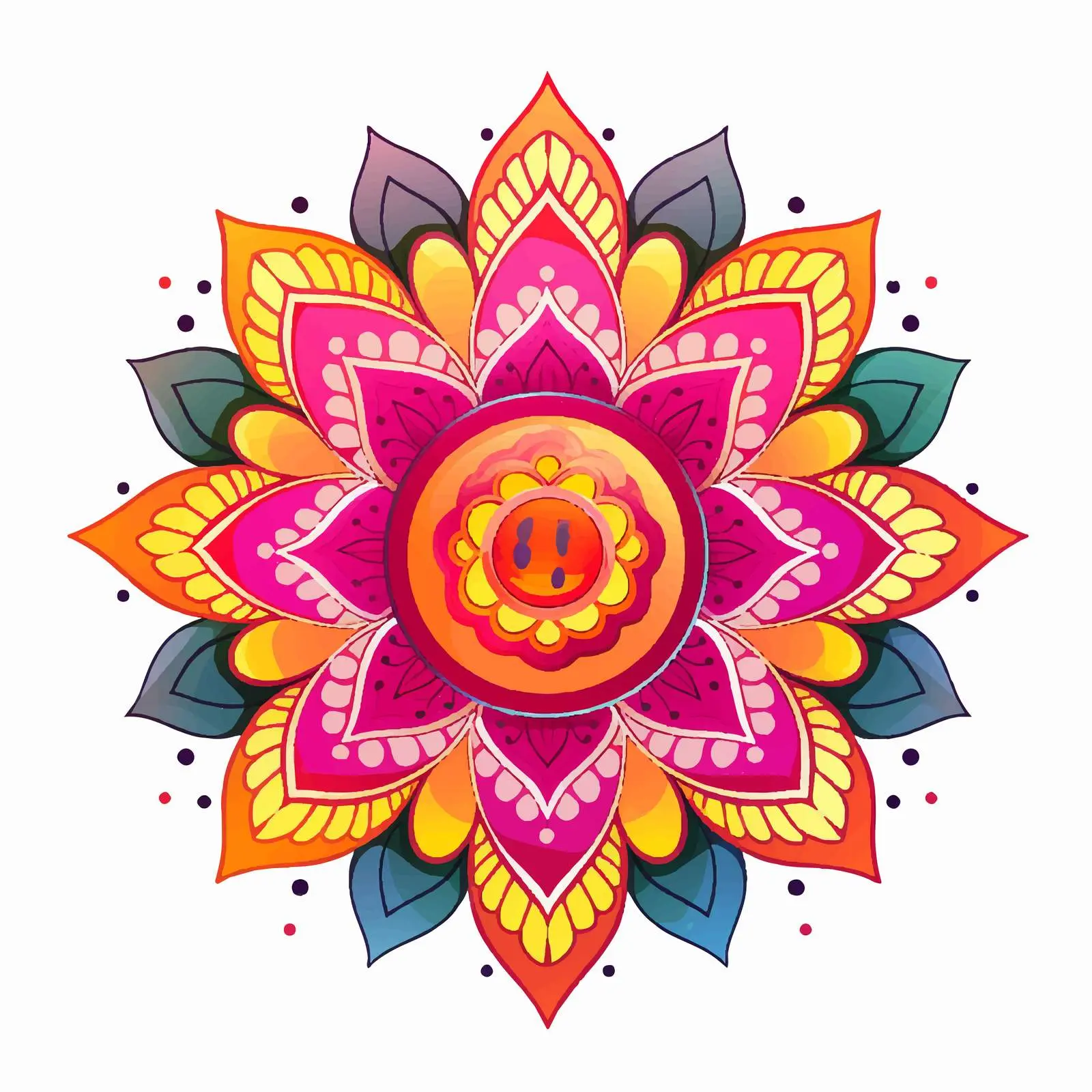 Happy Diwali Festival Vector Illustration with Mandala — free download from Dotvec
