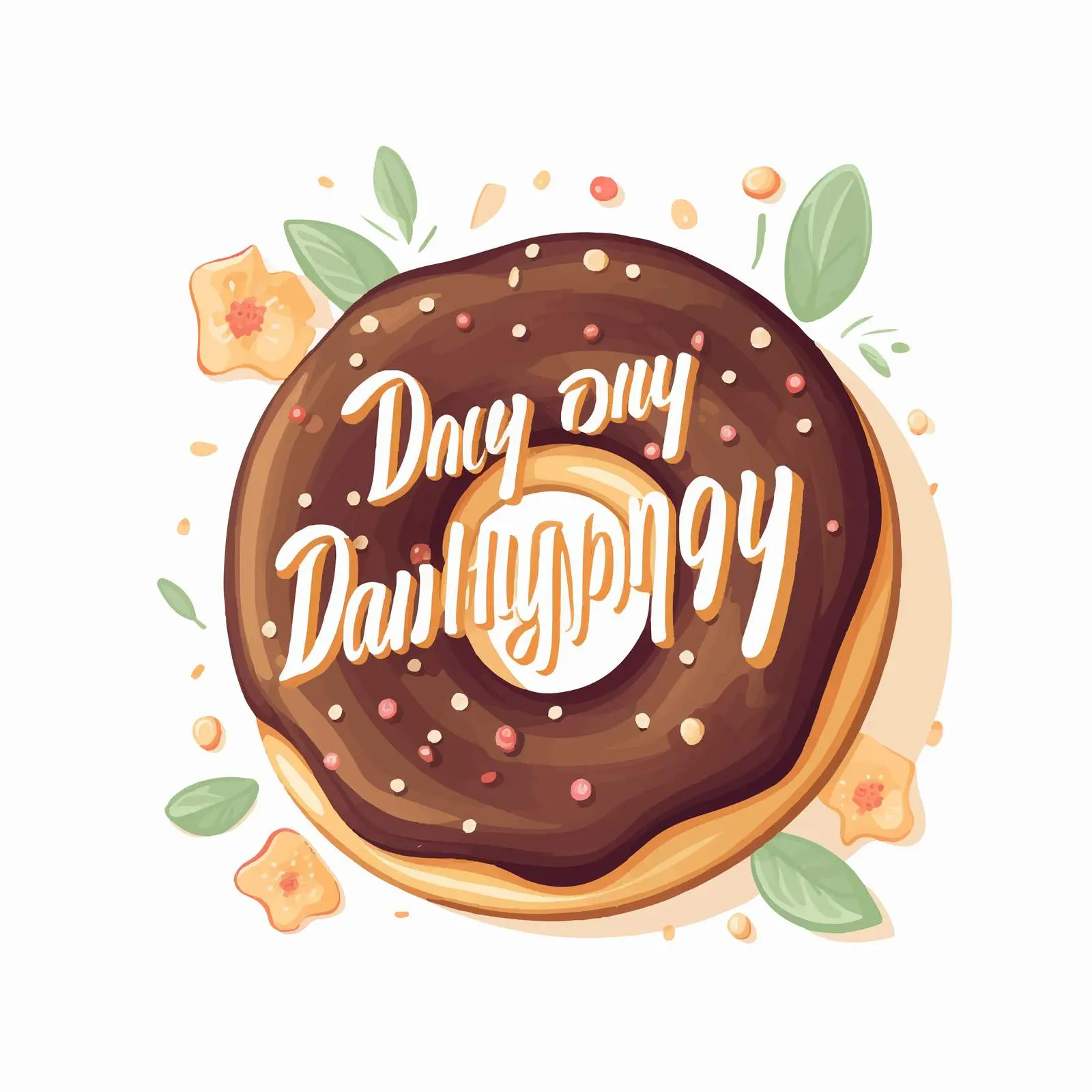 Happy Doughnut Day June Logo Illustration — free download from Dotvec