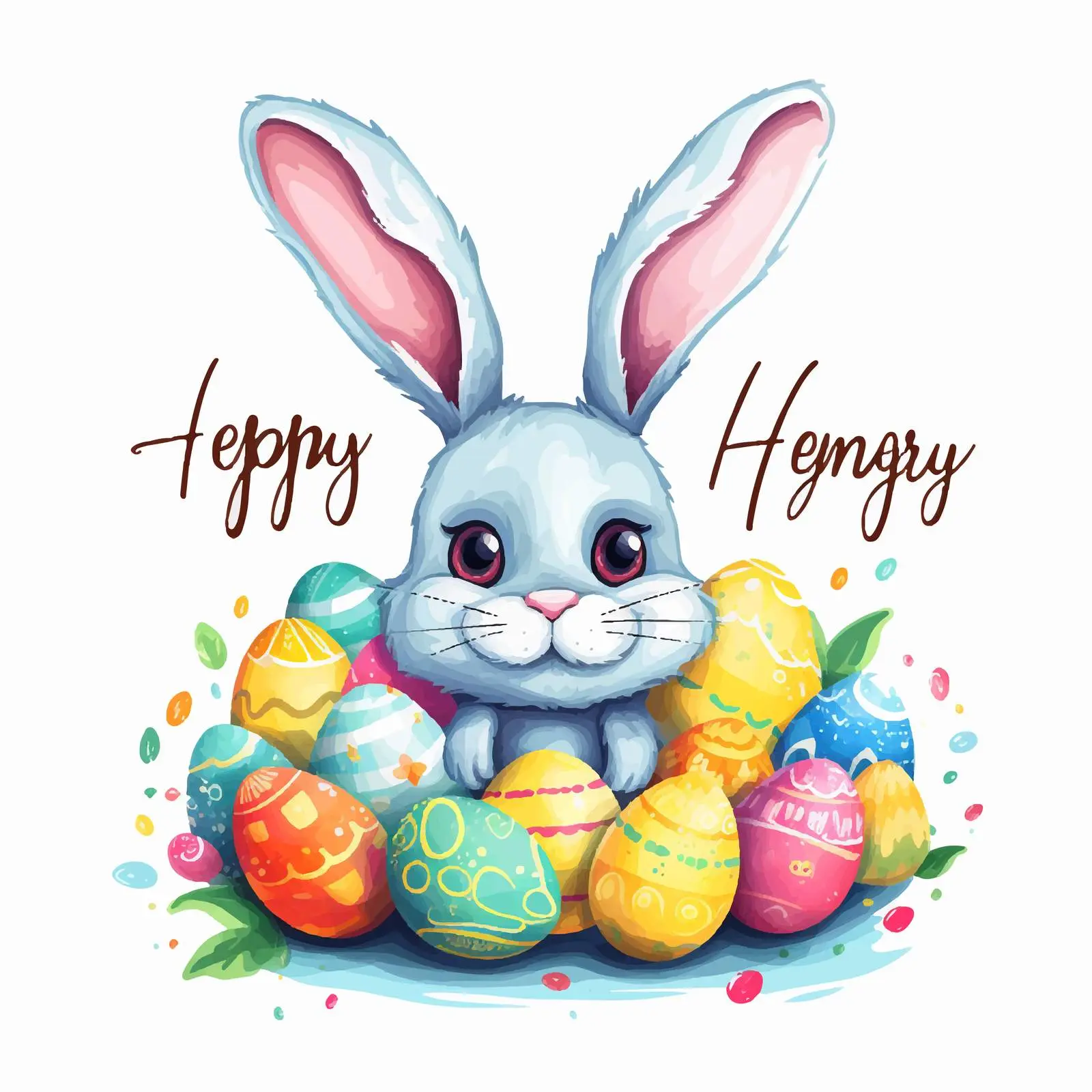 Happy Easter Artistic Lettering Vector Design — free download from Dotvec