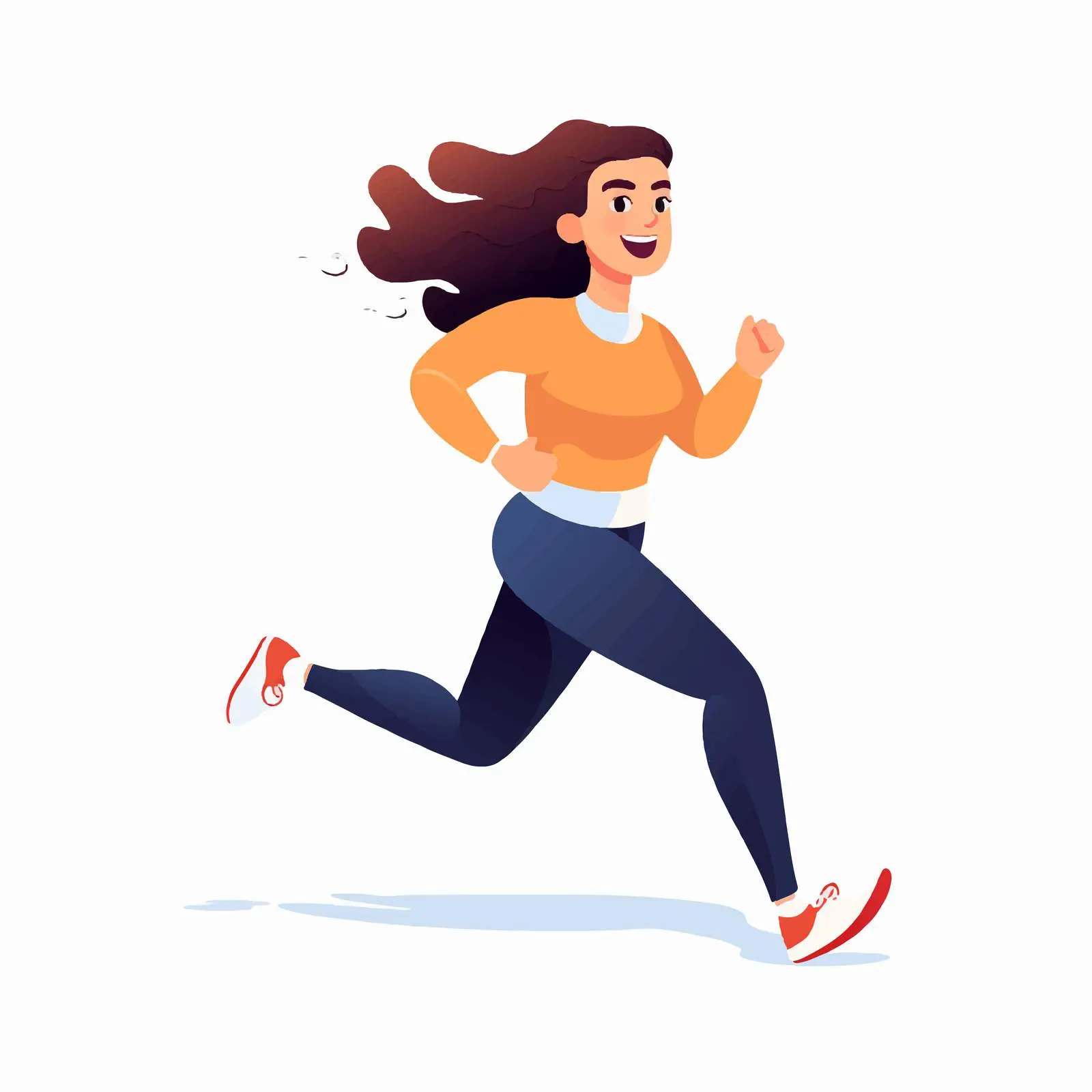 Active Young Woman Running Fast — free download from Dotvec
