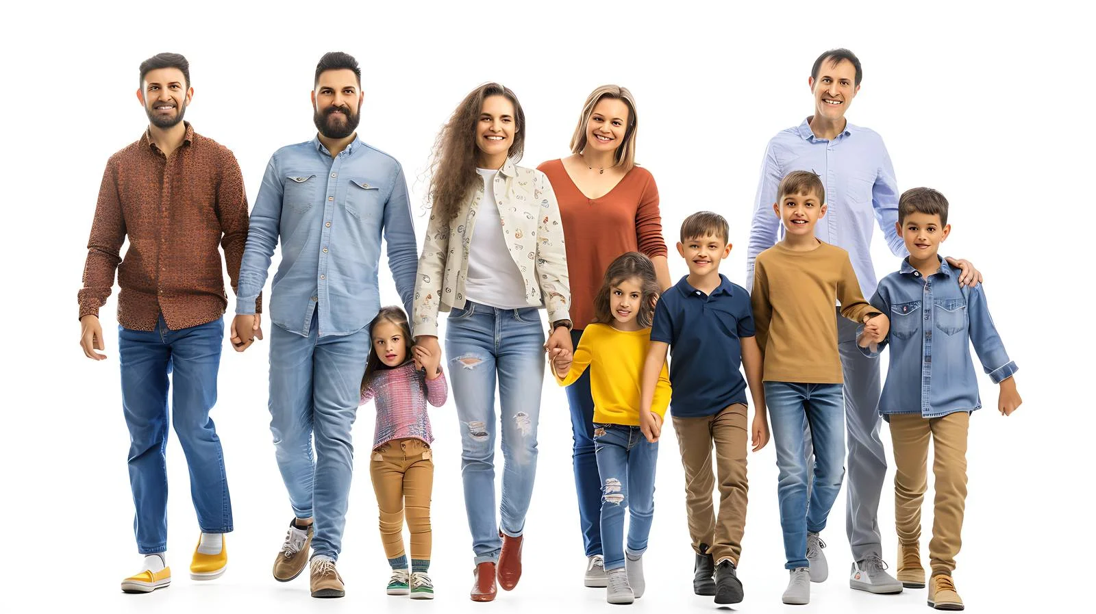 Joyful Family Strolling Home Garden — free download from Dotvec