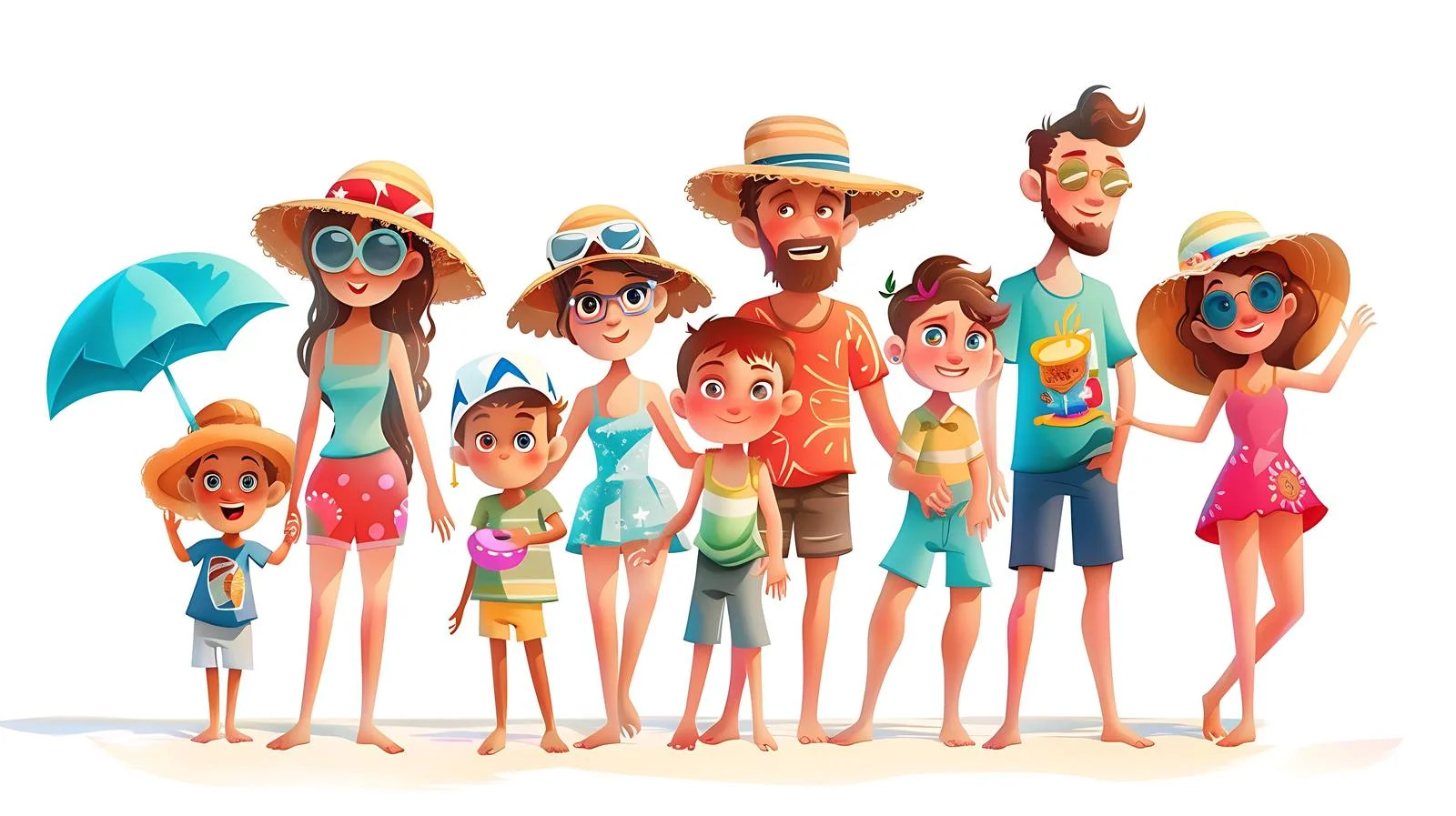 Seaside Family Holiday Fun — free download from Dotvec