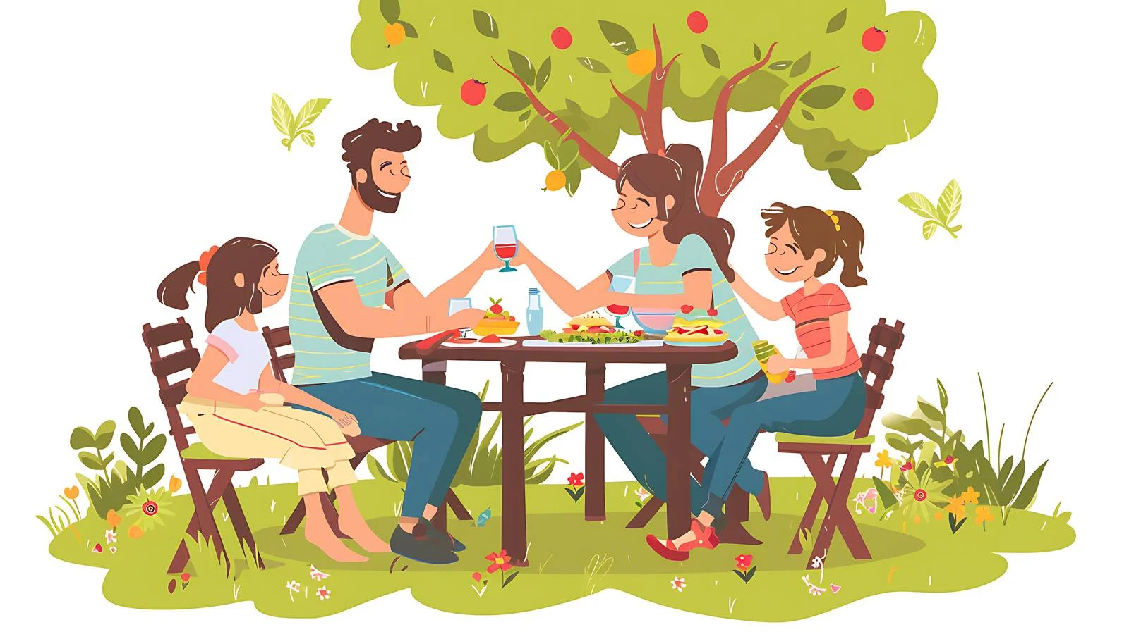 Family Gathering in Garden — free download from Dotvec