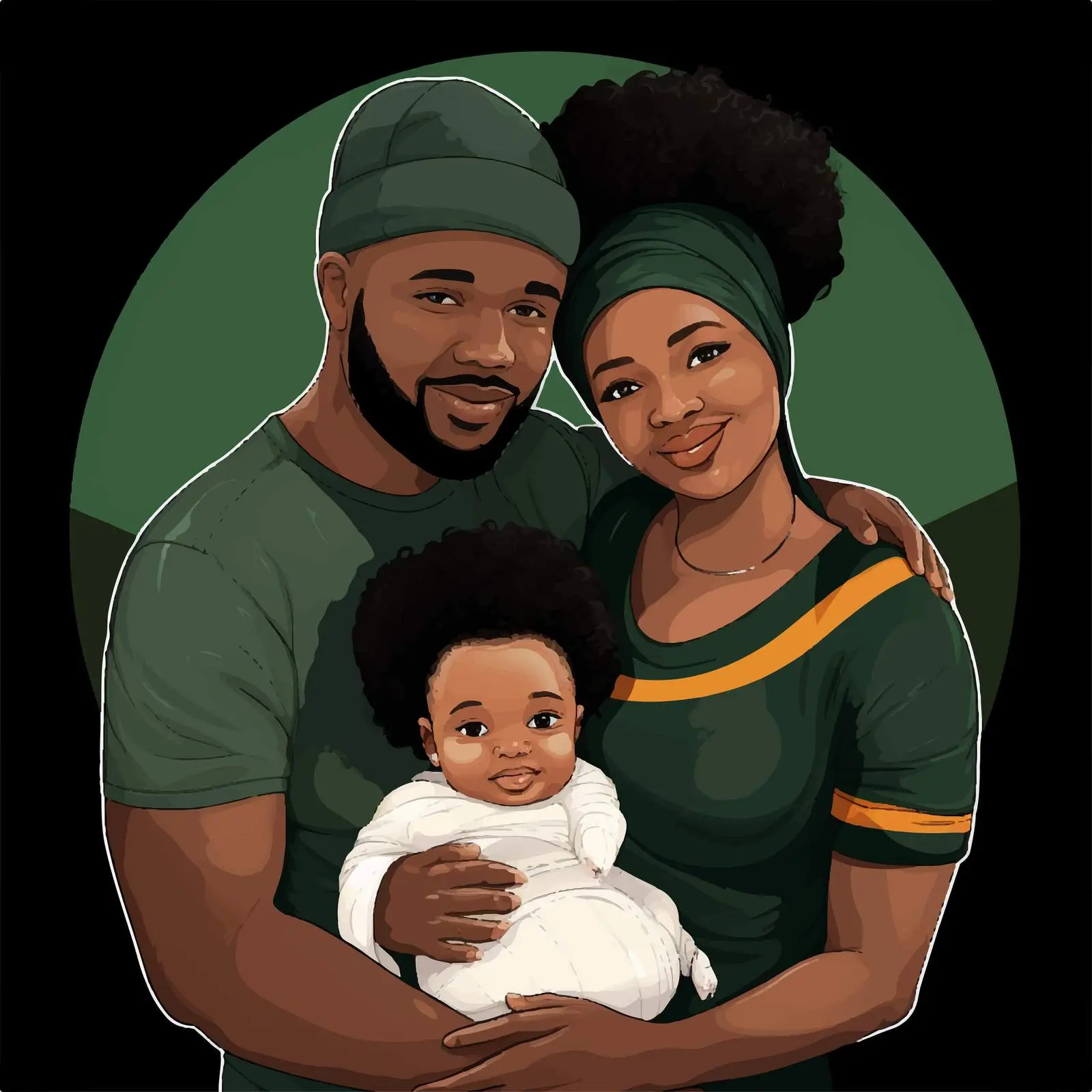 Happy Family with Newborn in South Africa — free download from Dotvec