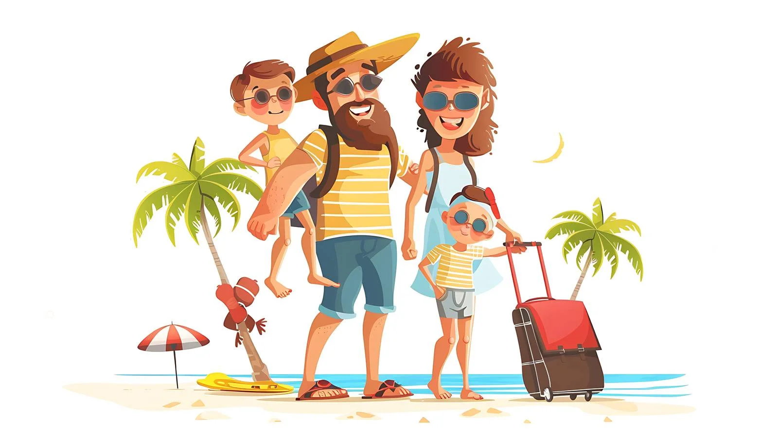Joyful Family Beach Day — free download from Dotvec