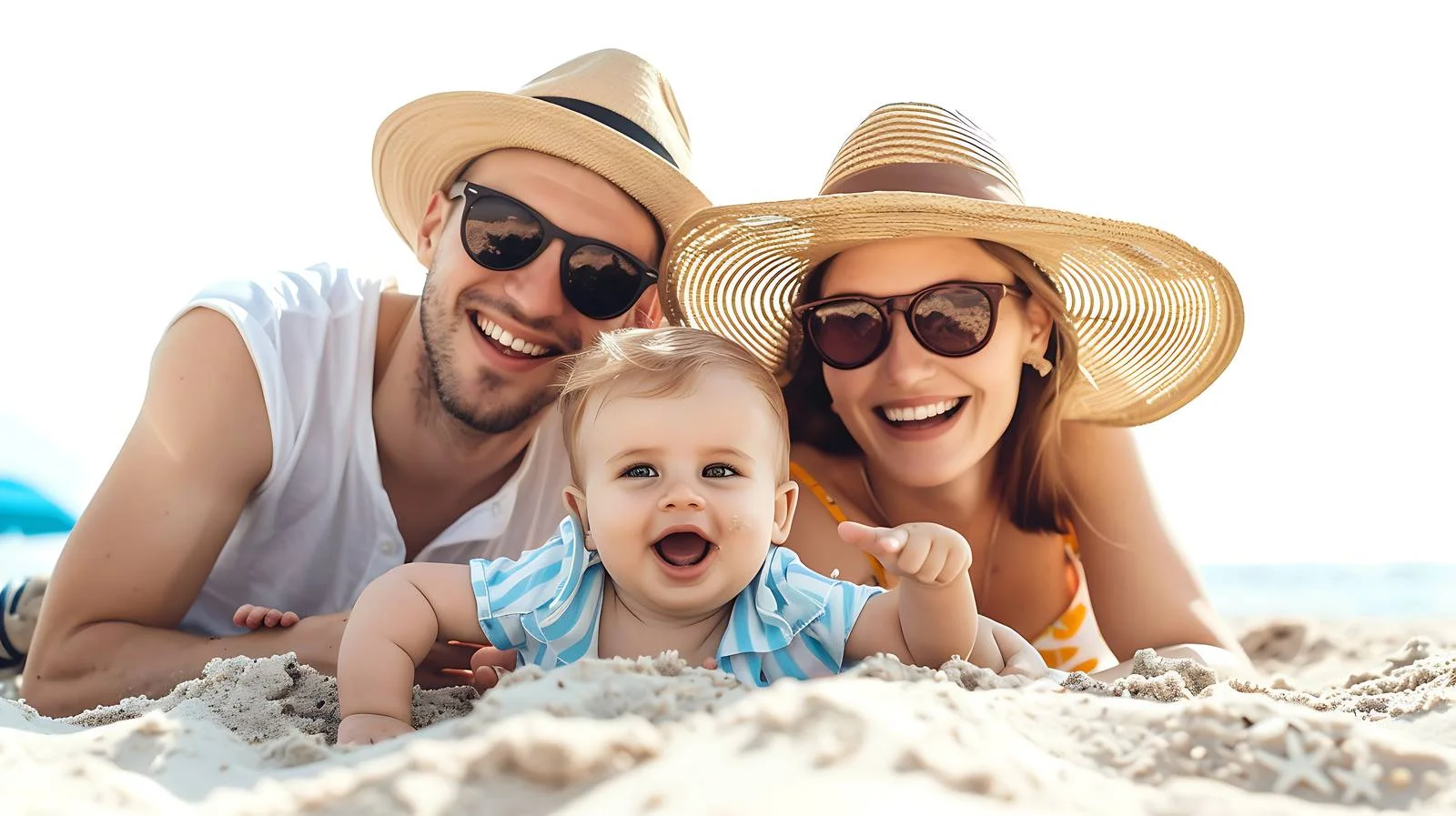 Joyful Family Beach Moment — free download from Dotvec