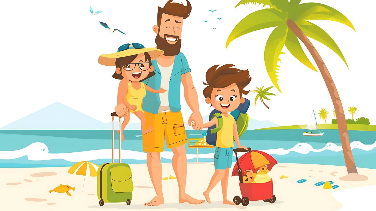 Family Beach Fun — free download from Dotvec
