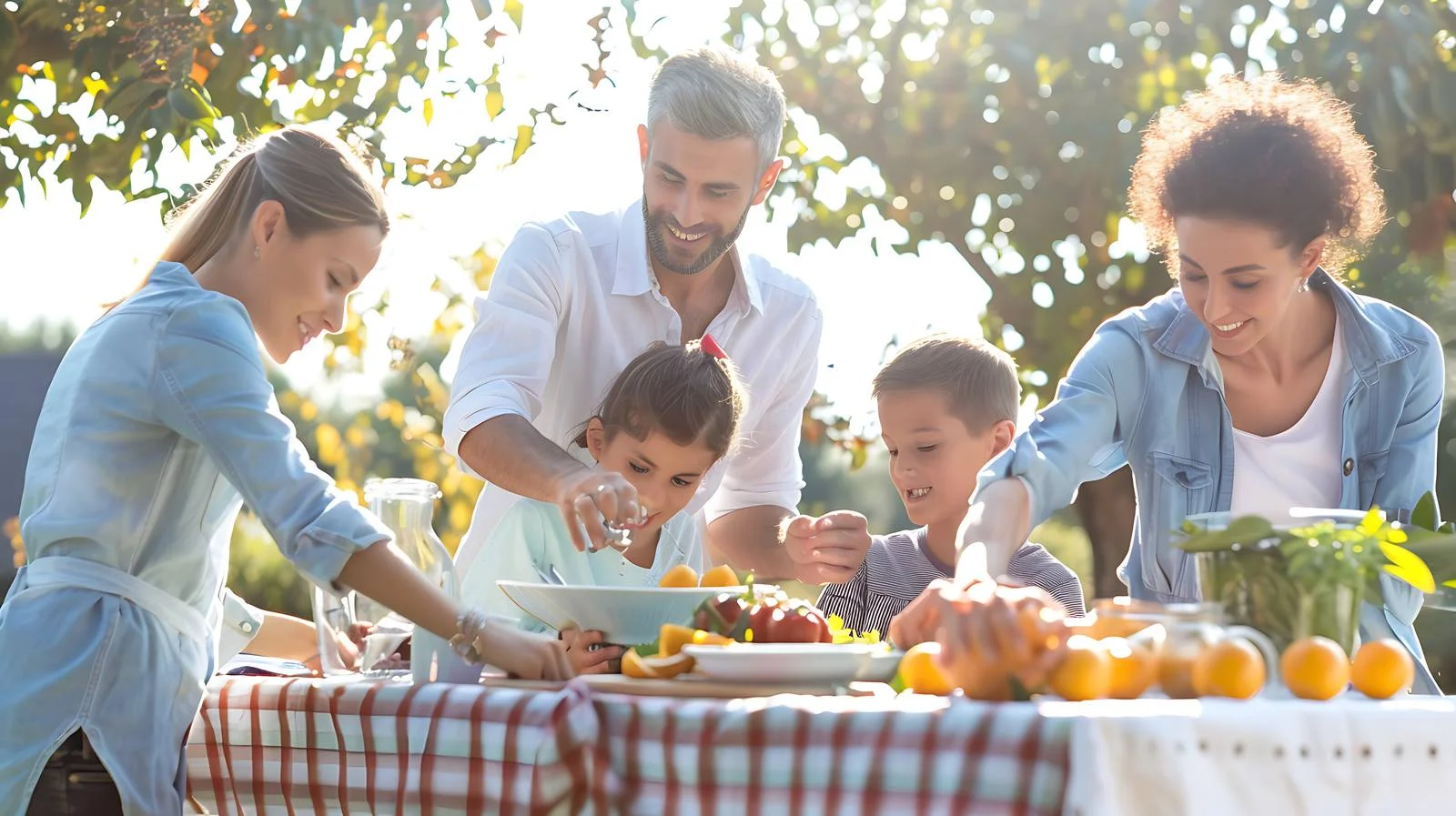 Outdoor Family Lunch Setup — free download from Dotvec