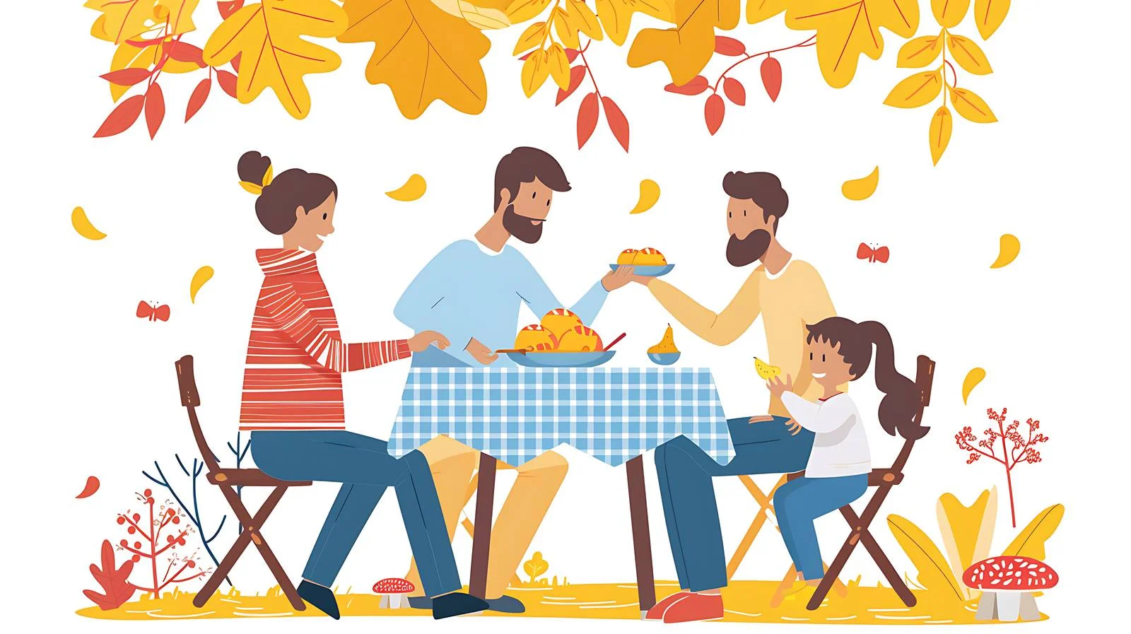 Family Lunch Outdoors — free download from Dotvec