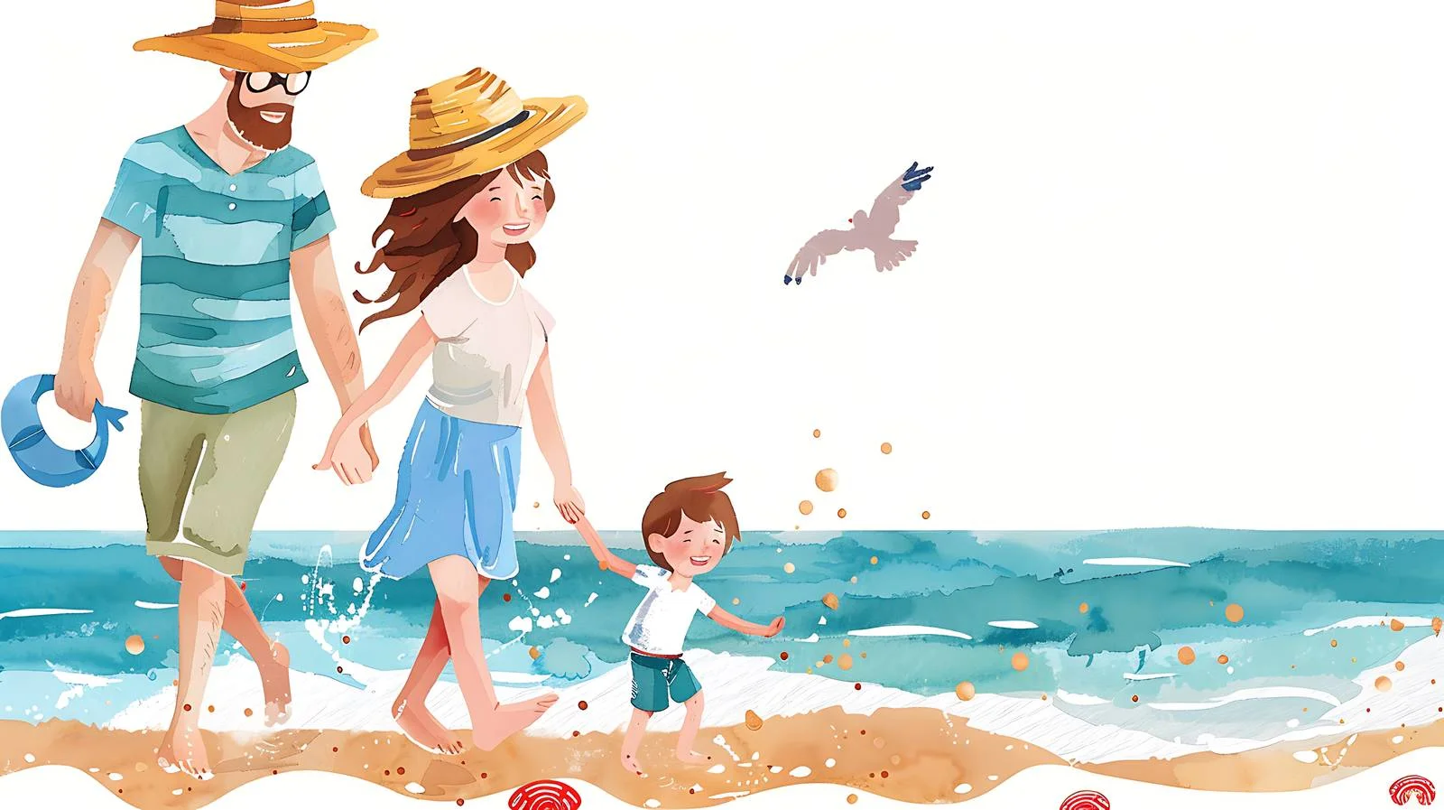 Tranquil Family Beach Stroll — free download from Dotvec