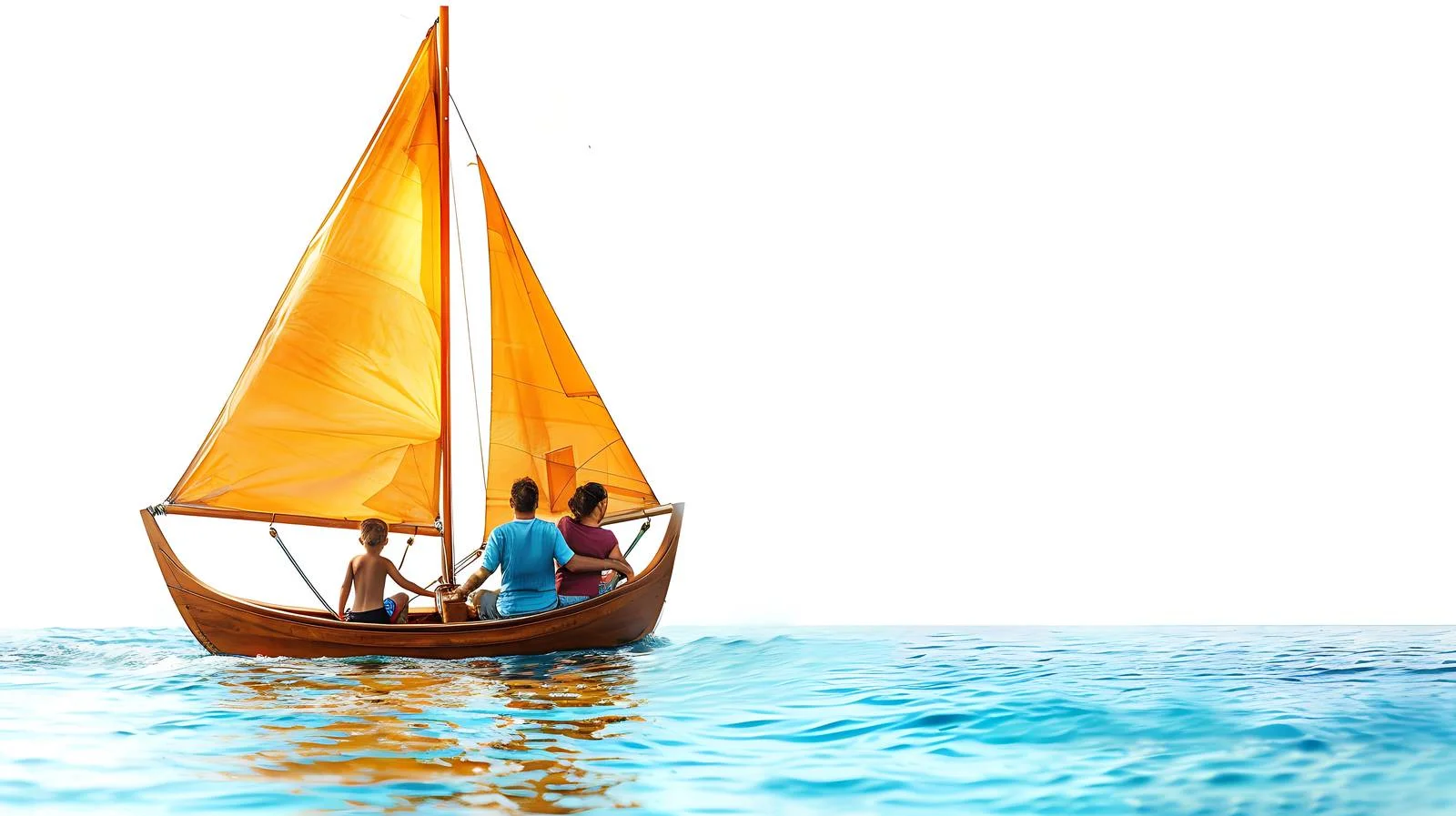 Happy Family Sailing Out to Sea — free download from Dotvec