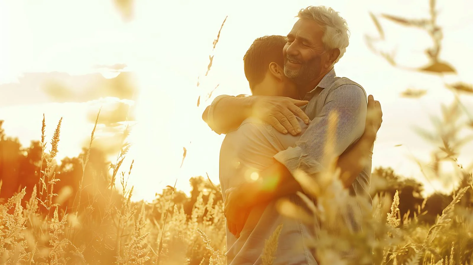 Family Embrace on Meadow — free download from Dotvec