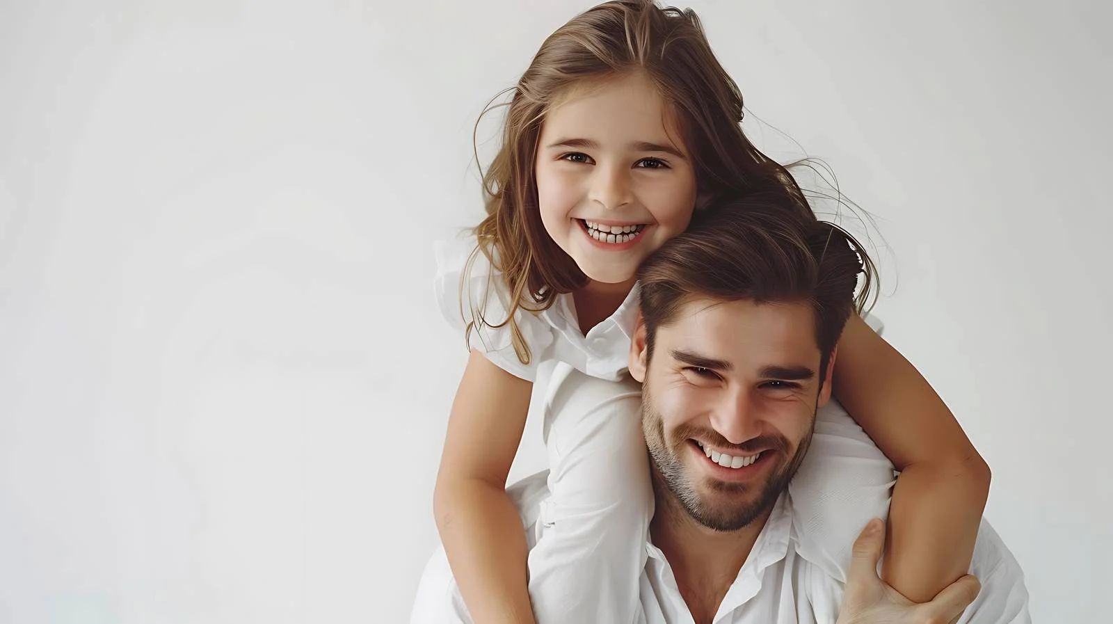 Father Daughter Piggyback Isolated — free download from Dotvec