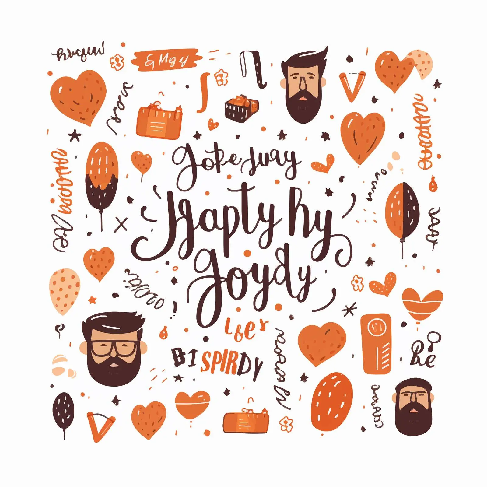 German Calligraphy Happy Father's Day Lettering – free artistic typography image from Dotvec