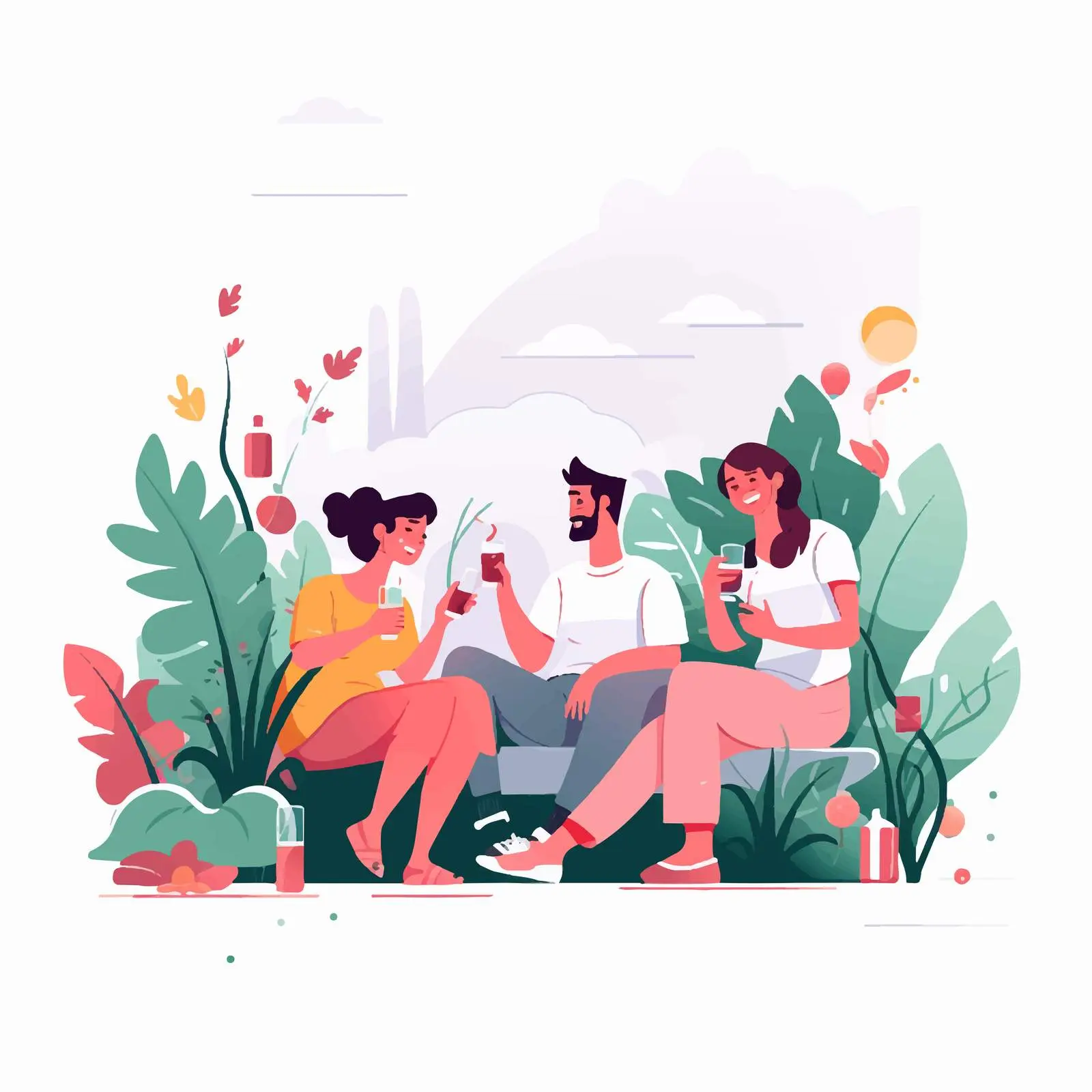 Friends Enjoying Summer Weekend Together — free download from Dotvec