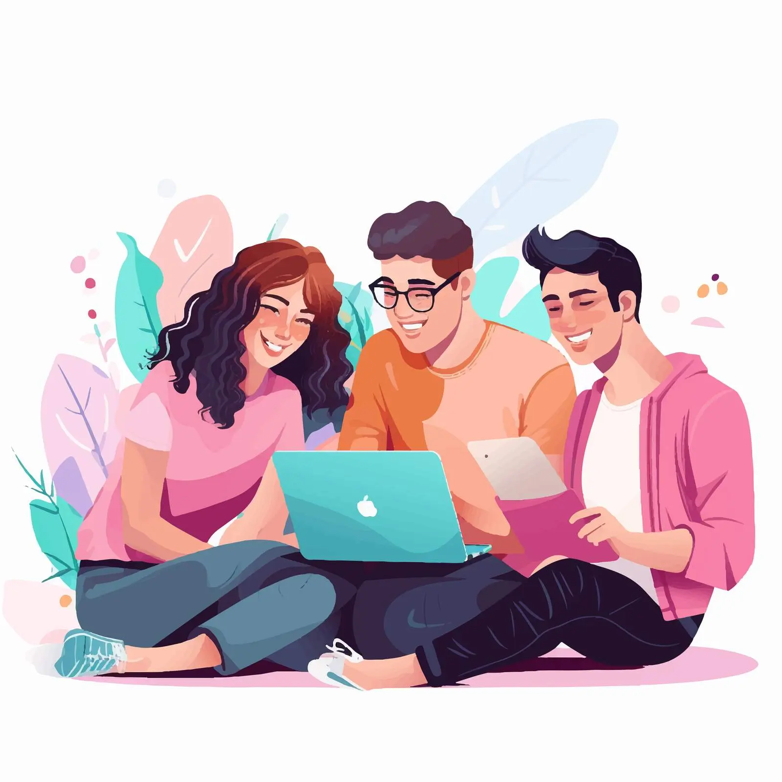 Young Friends Enjoying a Video Together — free download from Dotvec