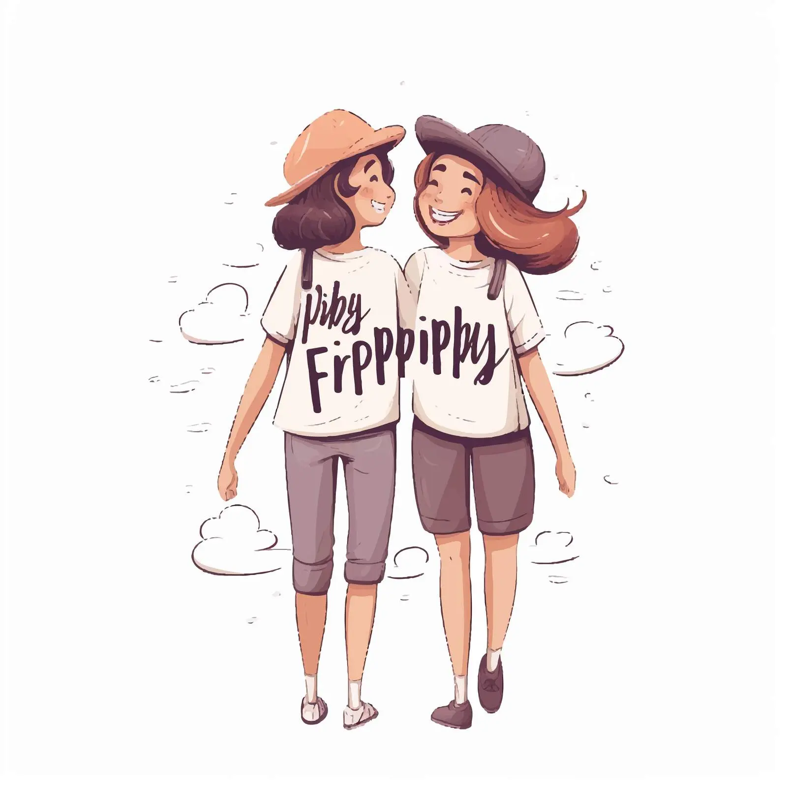 Happy Friendship Day Lettering Logo Illustration — free download from Dotvec