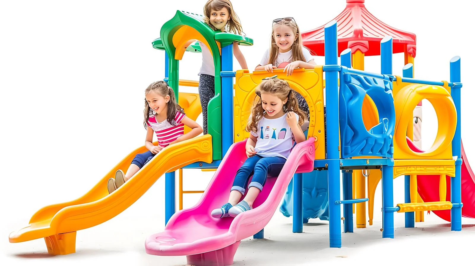 Joyful Kids at Kindergarten Playground — free download from Dotvec