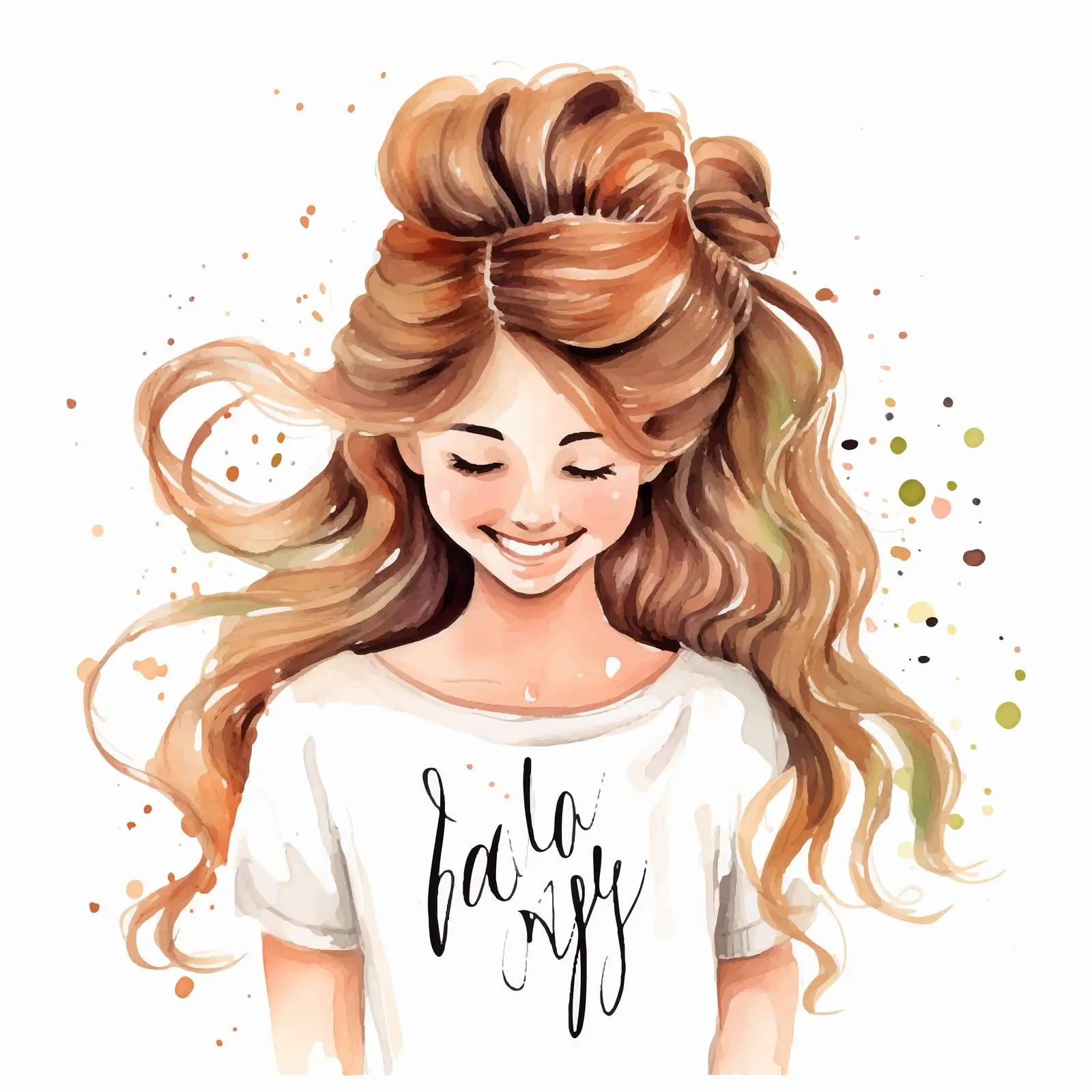 Happy Hair Happy Life Handwritten Lettering — free download from Dotvec