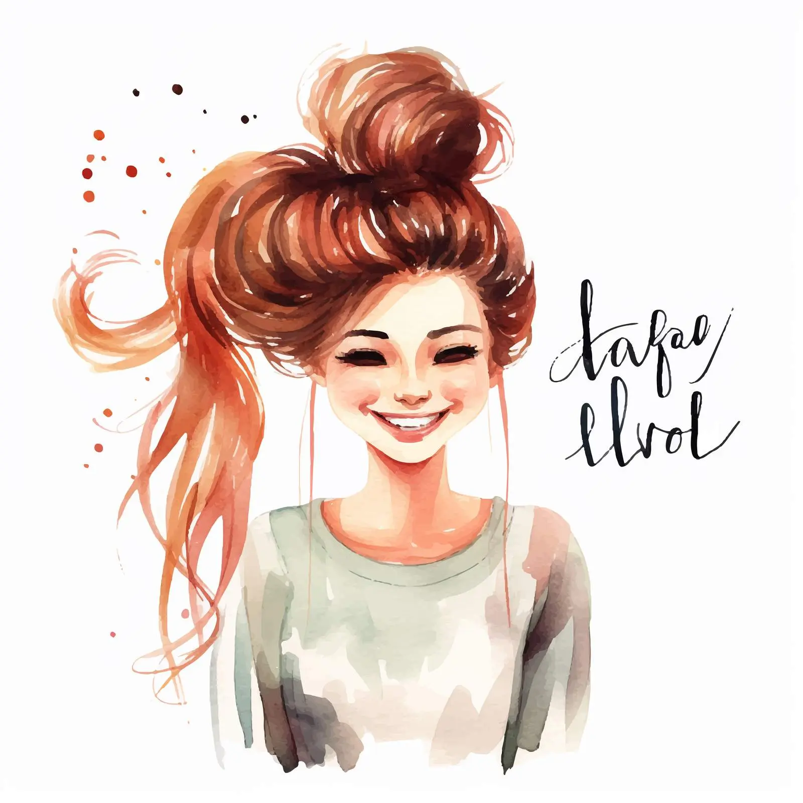 Happy Hair Happy Life Pigtail Hairstyle Art – free hair fashion image from Dotvec