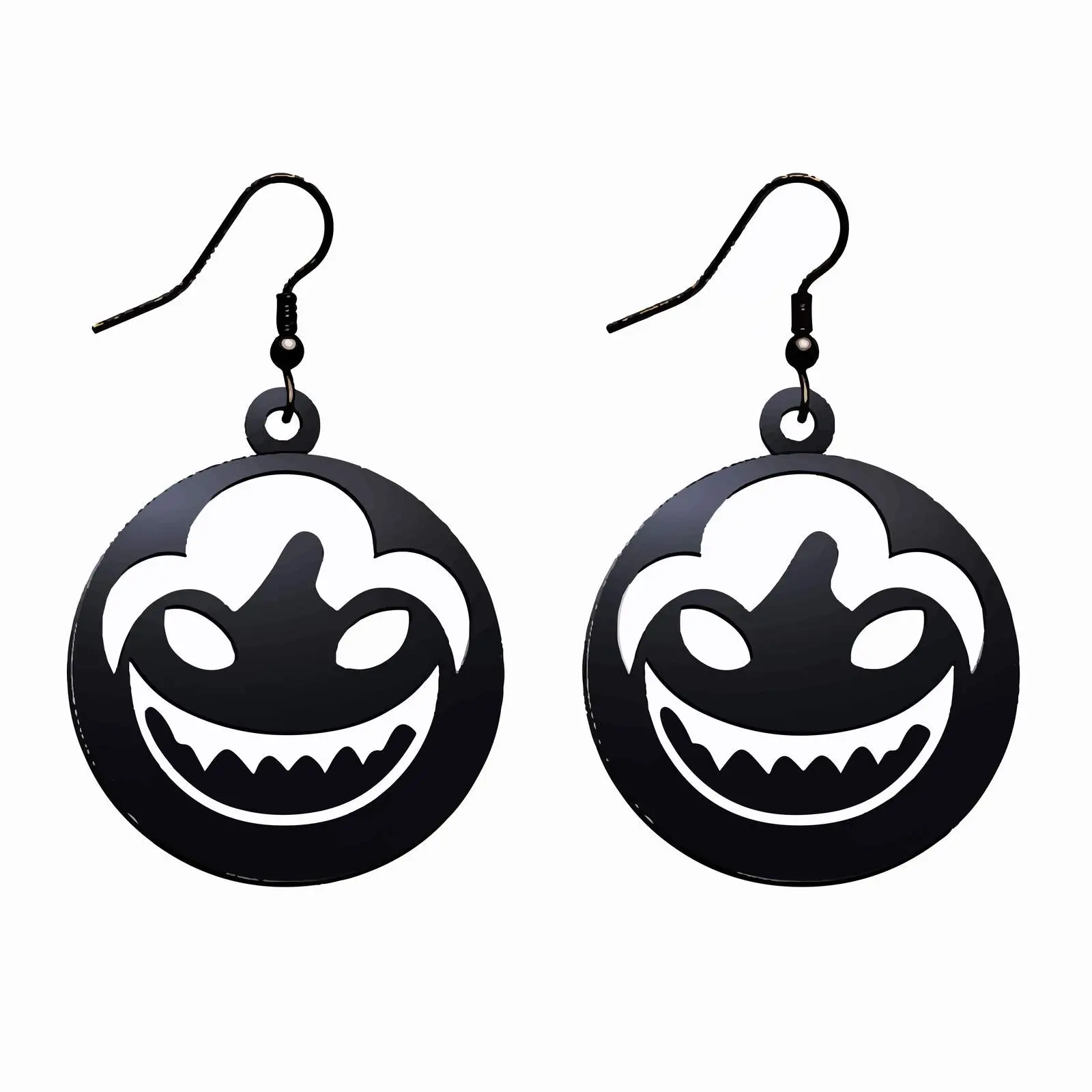 Halloween Smiles Silhouettes Earrings Cut Files — free download from Dotvec