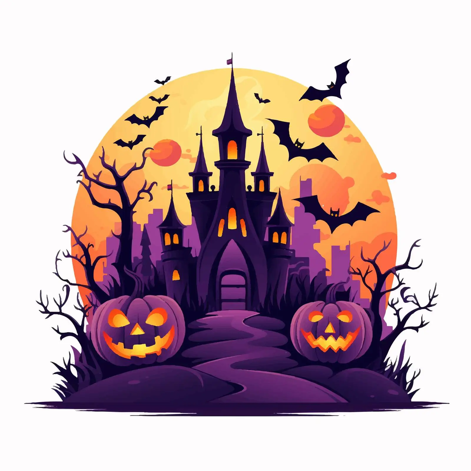 Happy Halloween Word Banner Illustration — free download from Dotvec