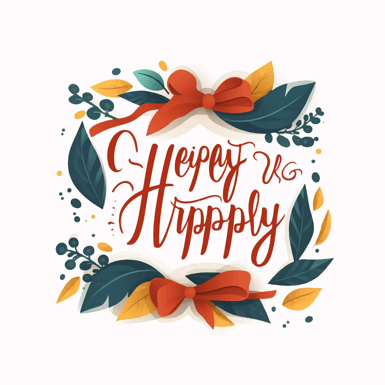 Stylish Happy Holidays Calligraphy Vector Design – free cursive image from Dotvec