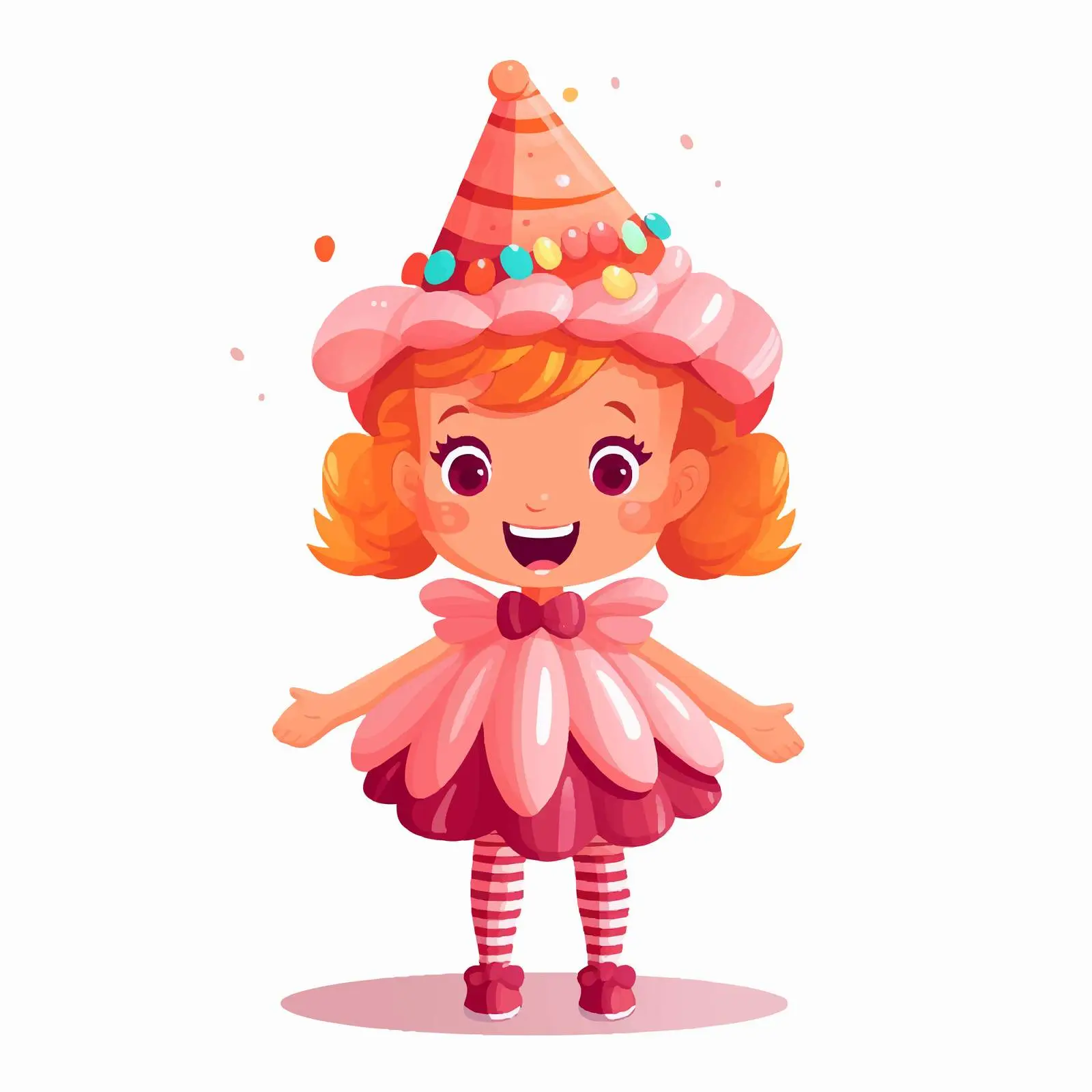 Happy Kid in Sweet Cupcake Carnival Costume — free download from Dotvec