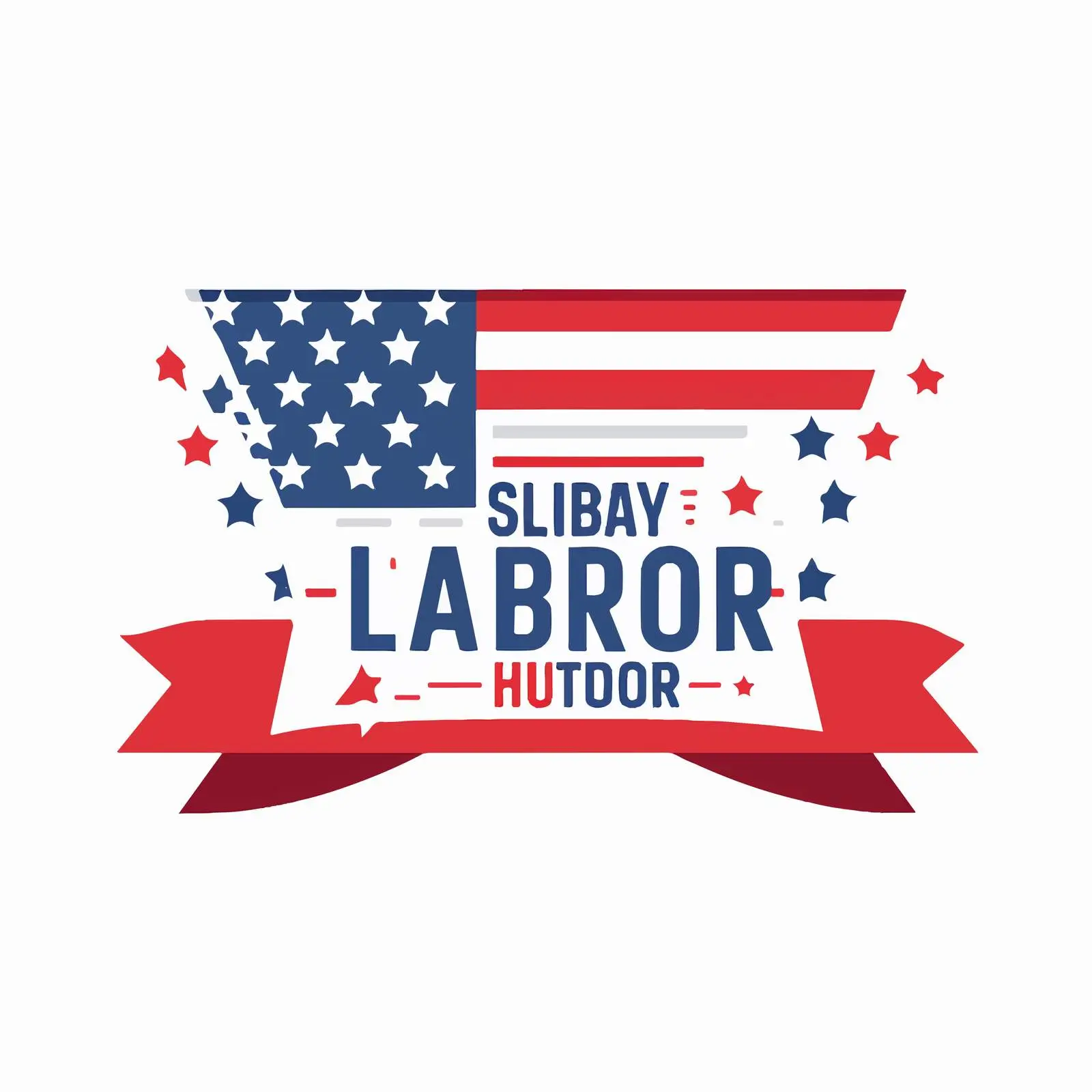 Labor Day Celebration on American Flag Vector — free download from Dotvec