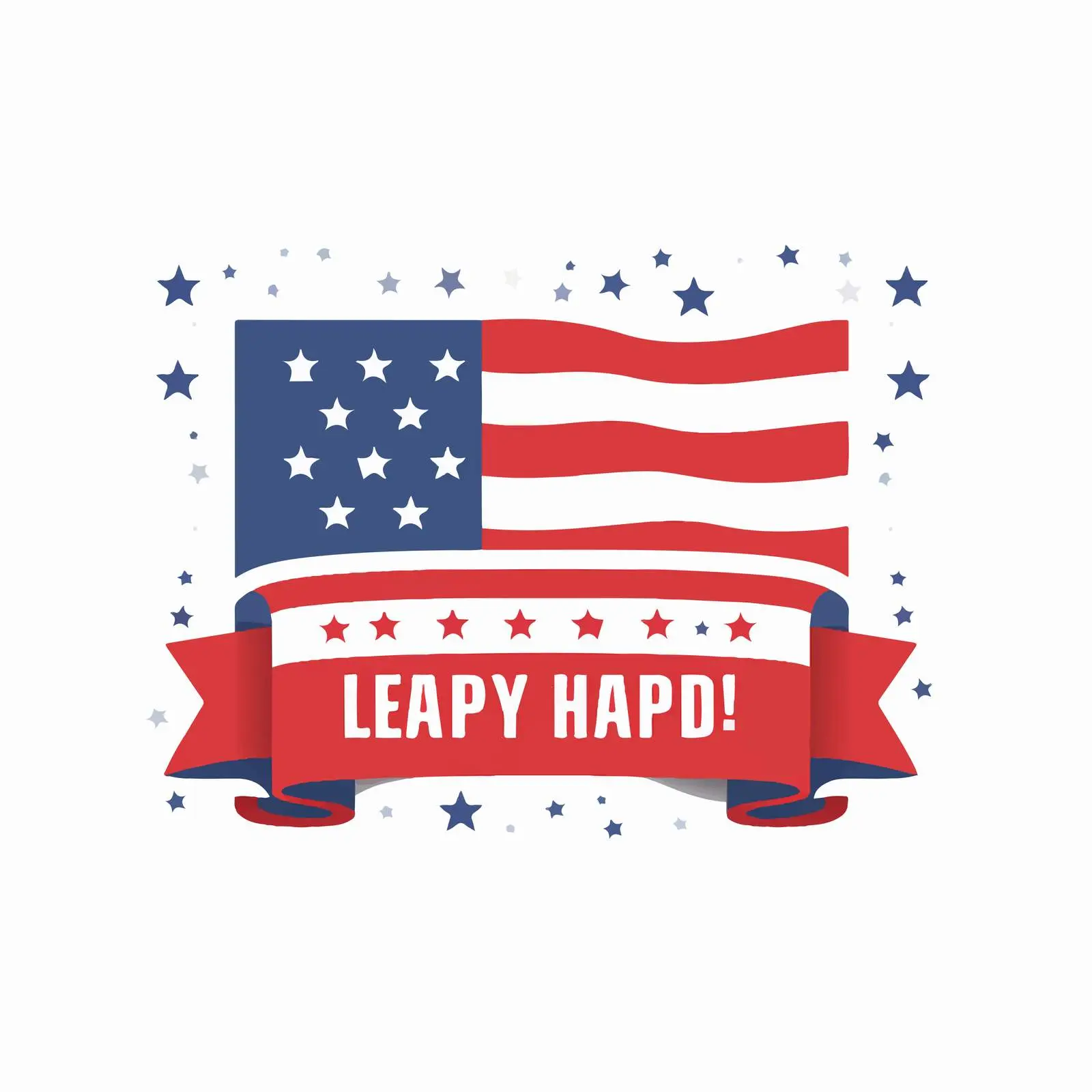 Happy Labor Day Text on American Flag – free labor day celebration image from Dotvec