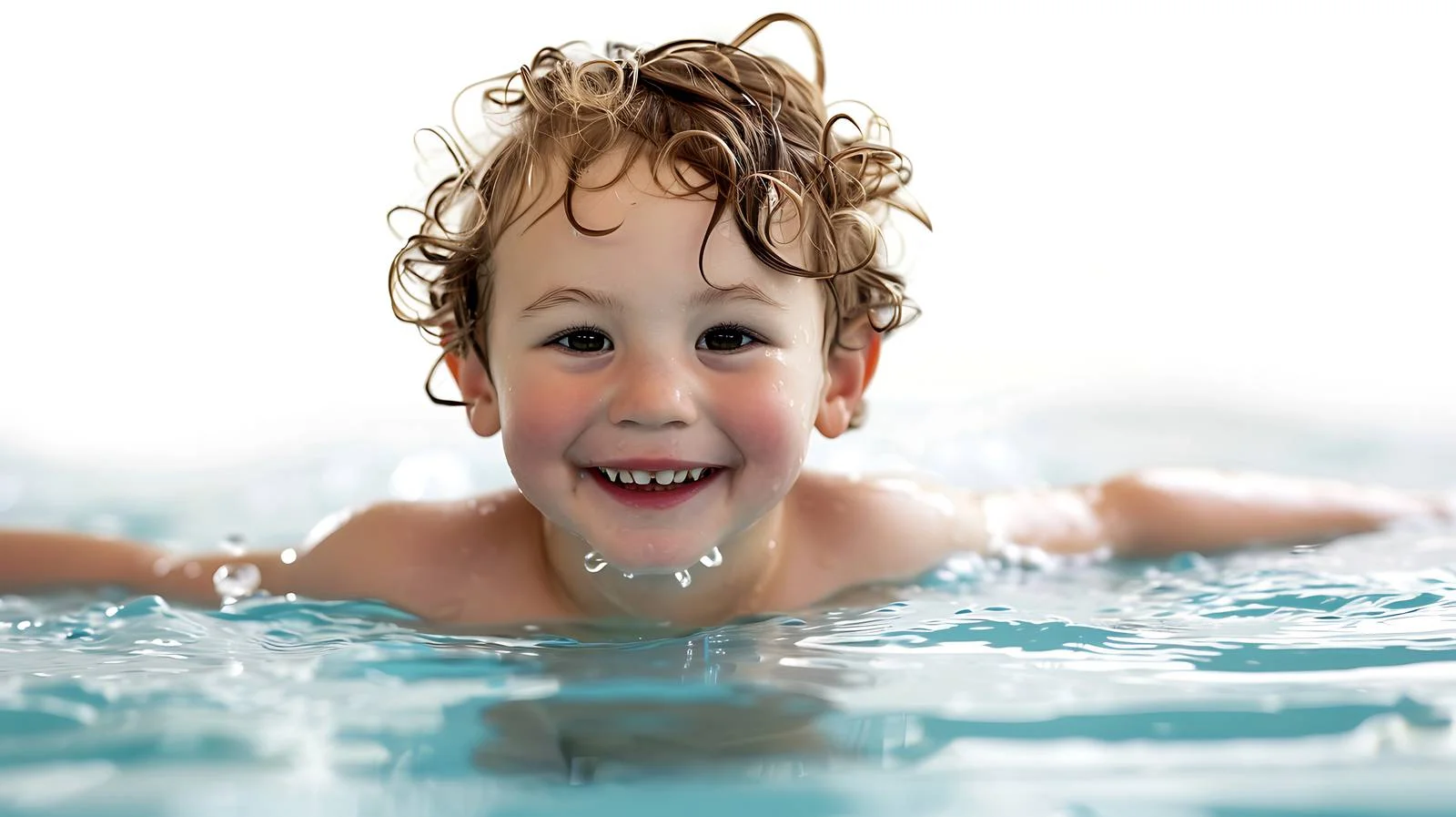 Cheerful Child Swimming Pool Image — free download from Dotvec