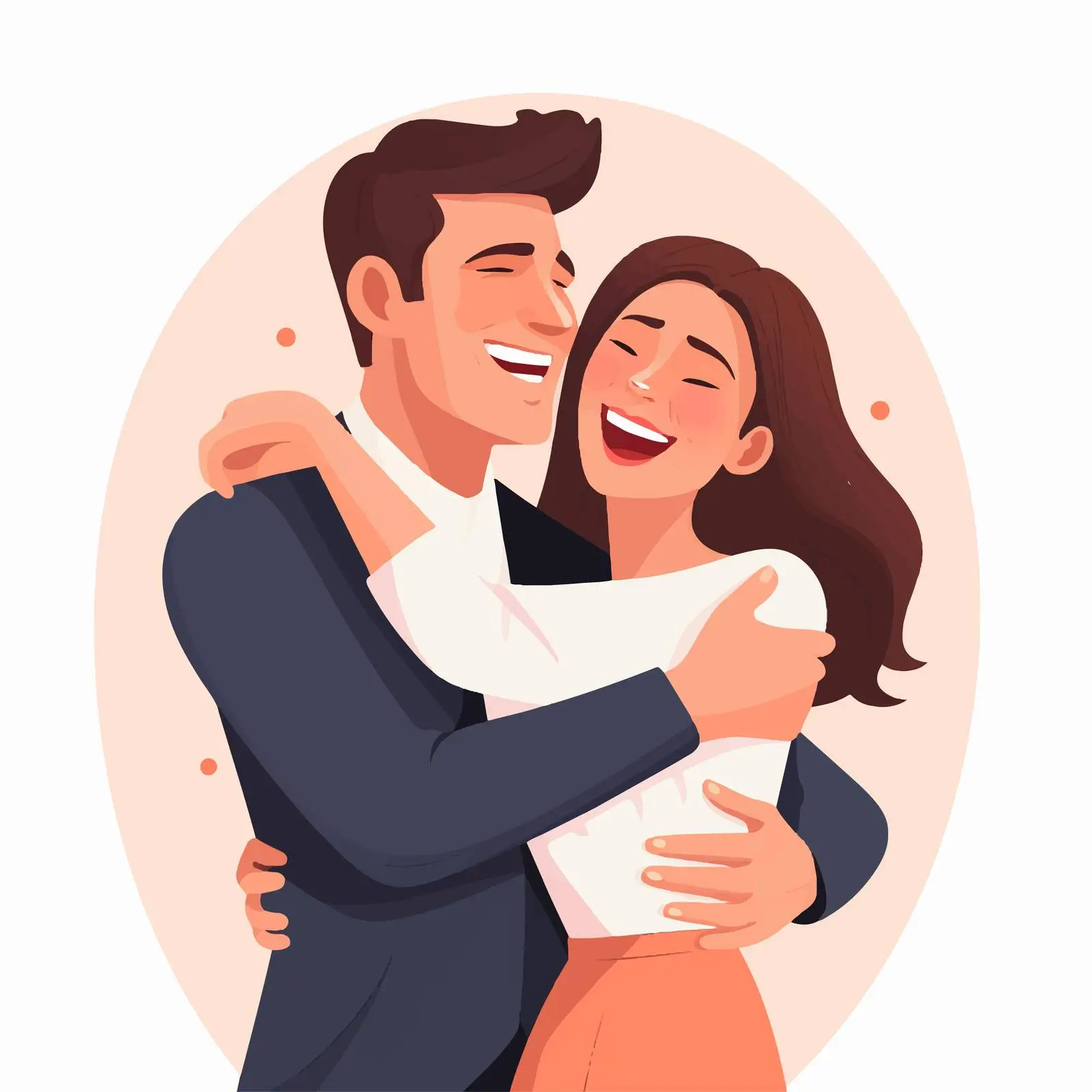 Joyful Meeting of a Happy Couple — free download from Dotvec