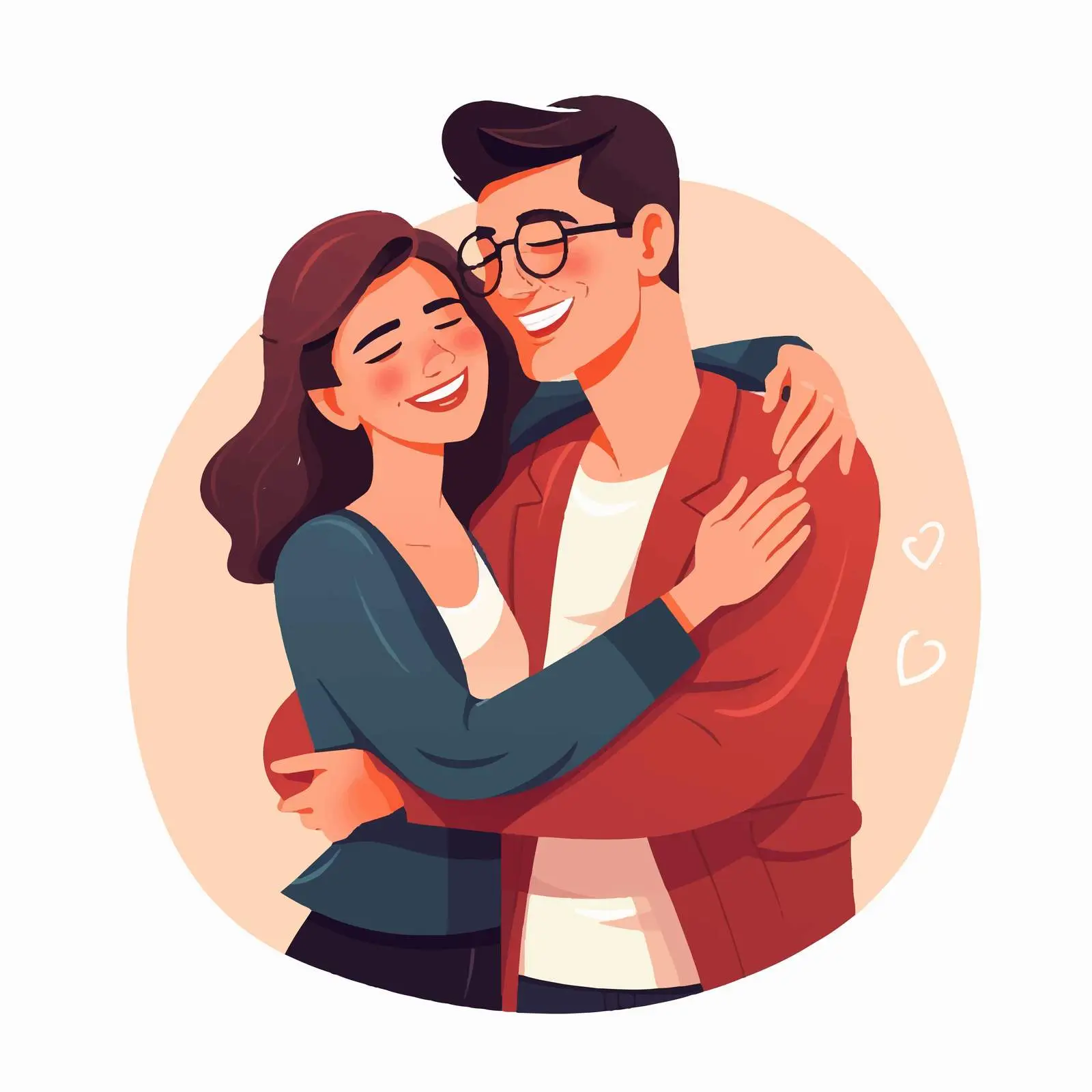 Happy Couple Meeting with Joyful Emotion – free love and happiness image from Dotvec