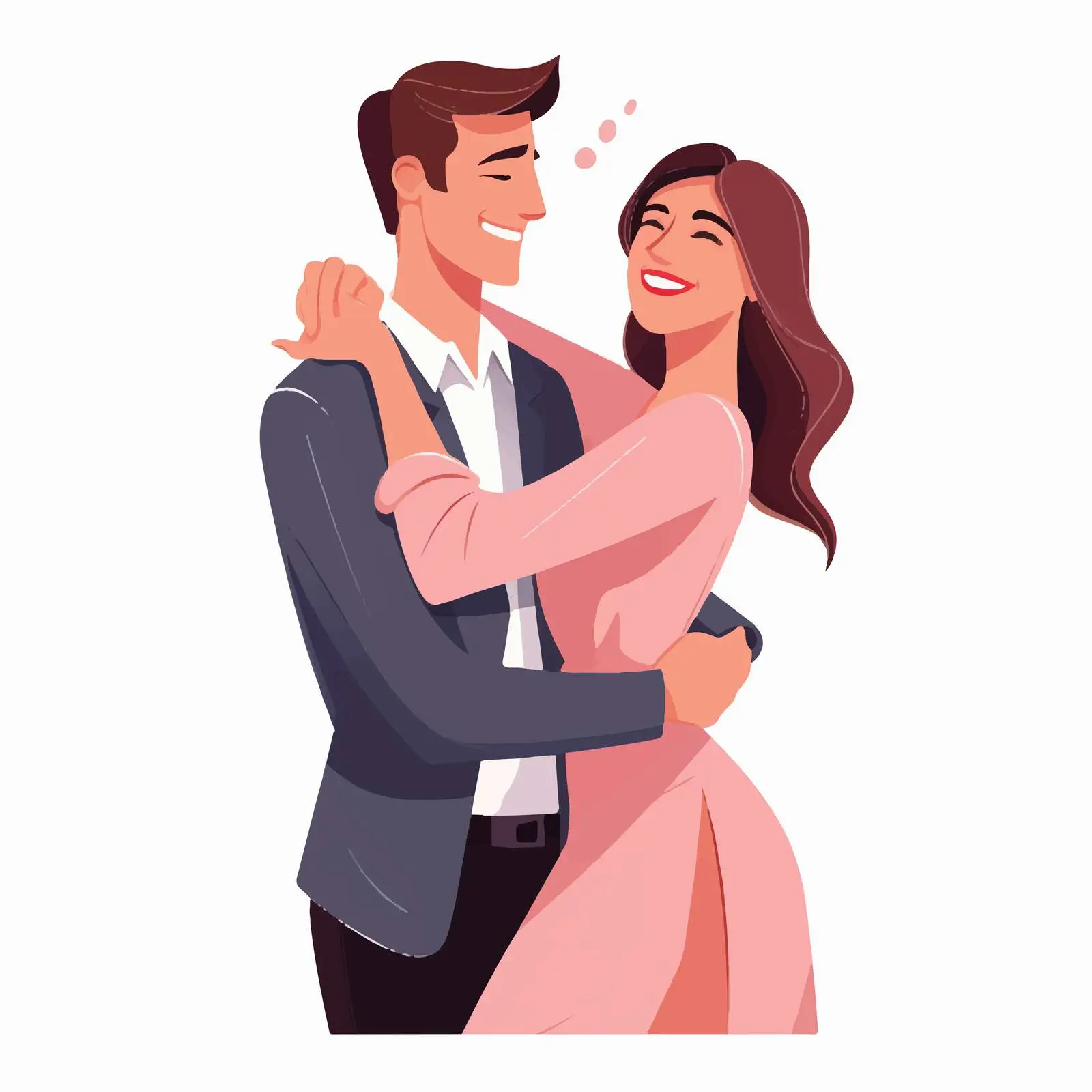 Happy Couple Reuniting with Joyful Embrace — free download from Dotvec