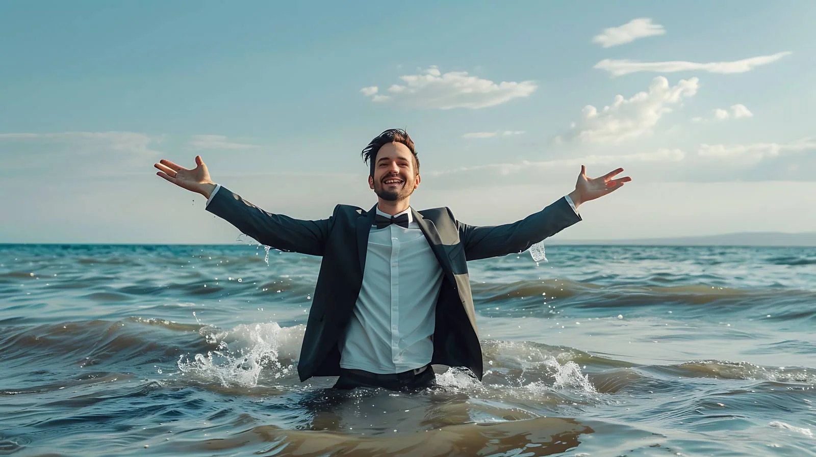 Elegant Man Enjoying Sea View — free download from Dotvec