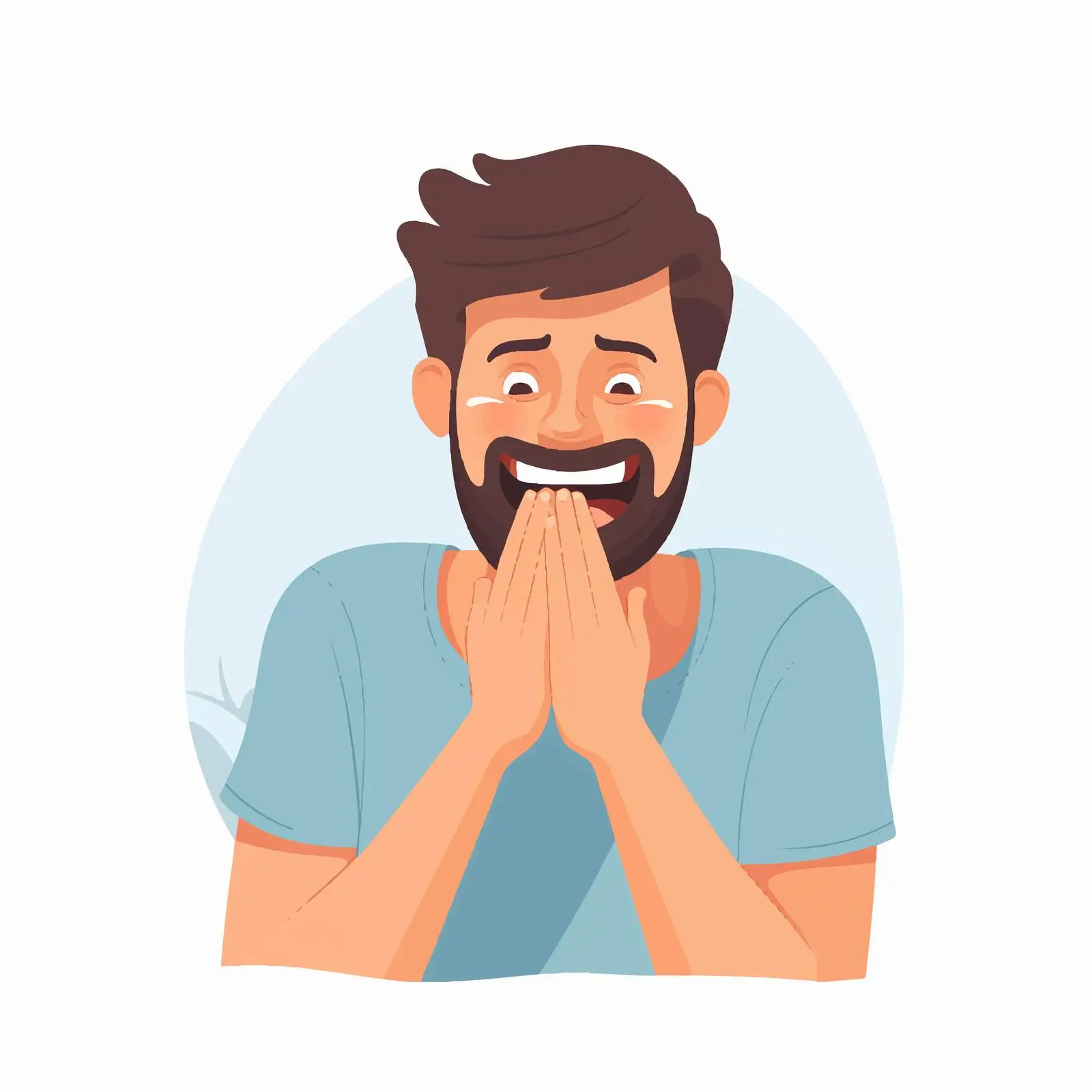 Happy Man Laughing at a Funny Joke — free download from Dotvec