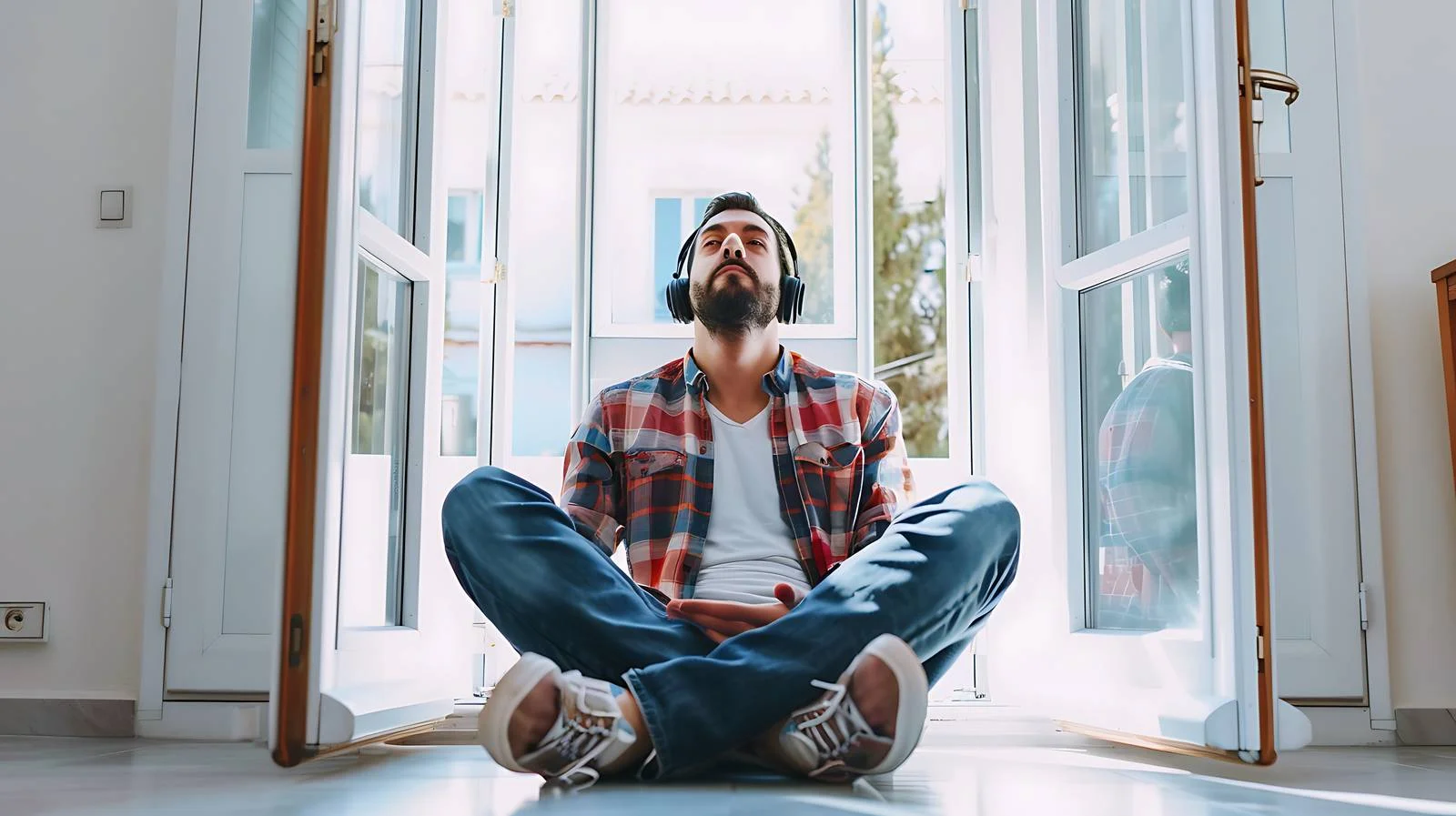 Man Enjoying Music on Terrace — free download from Dotvec