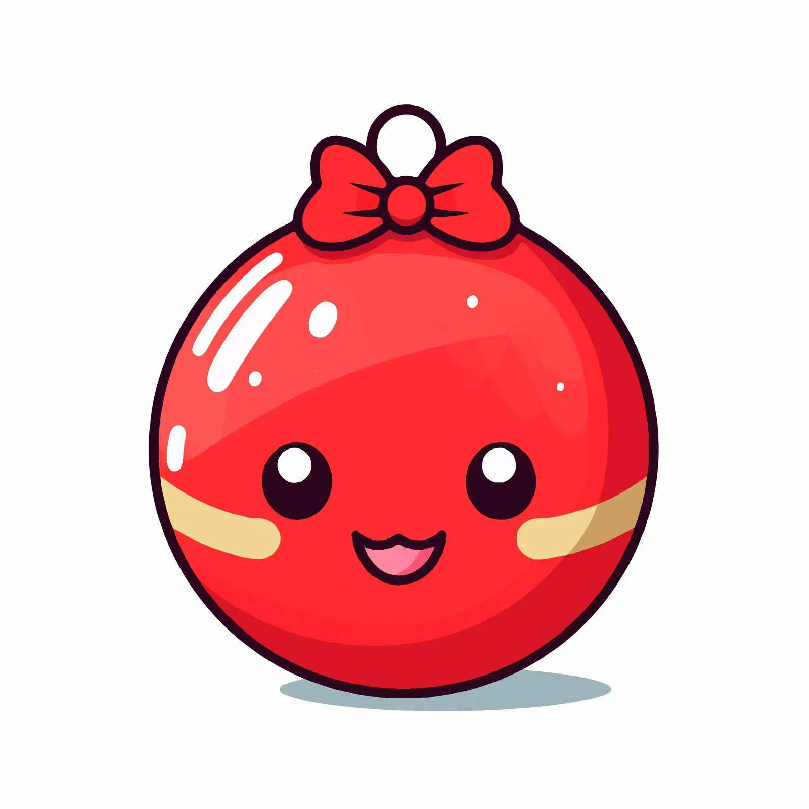Kawaii Christmas Ball Vector Illustration — free download from Dotvec