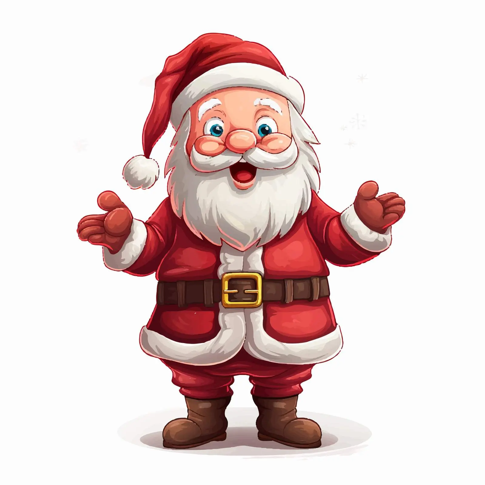 Happy Santa Claus Cartoon Vector Illustration — free download from Dotvec