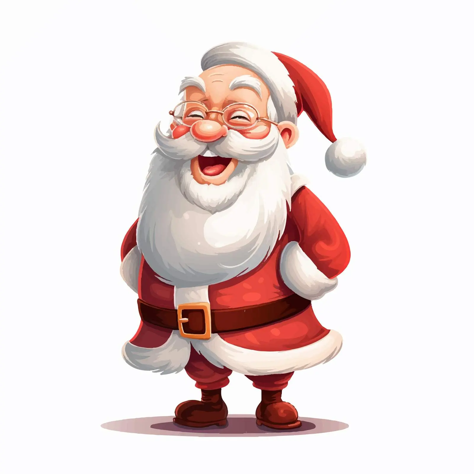 Happy Merry Christmas Santa Claus Cartoon Vector – free pole image from Dotvec