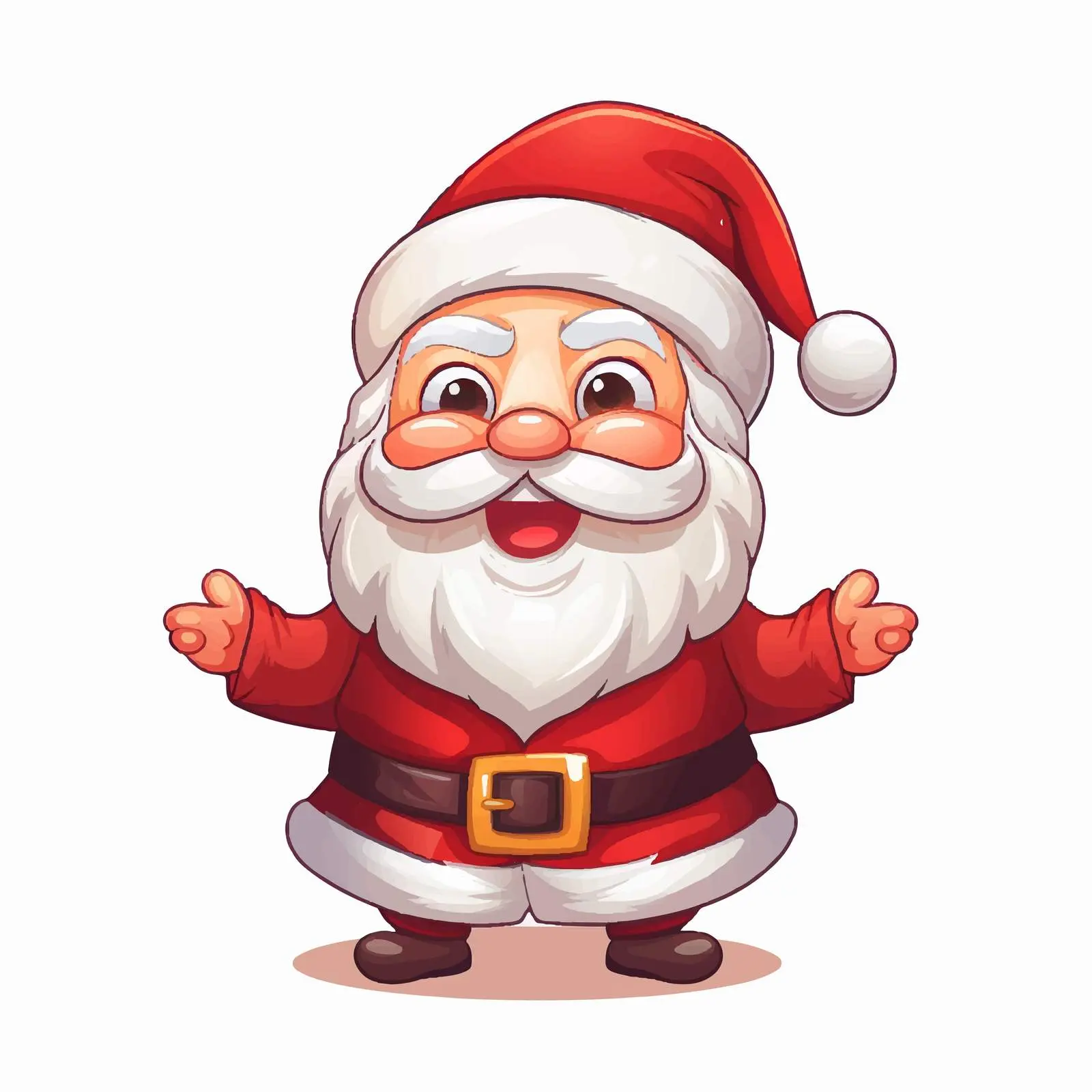 Joyful Santa Claus Cartoon Vector Art — free download from Dotvec