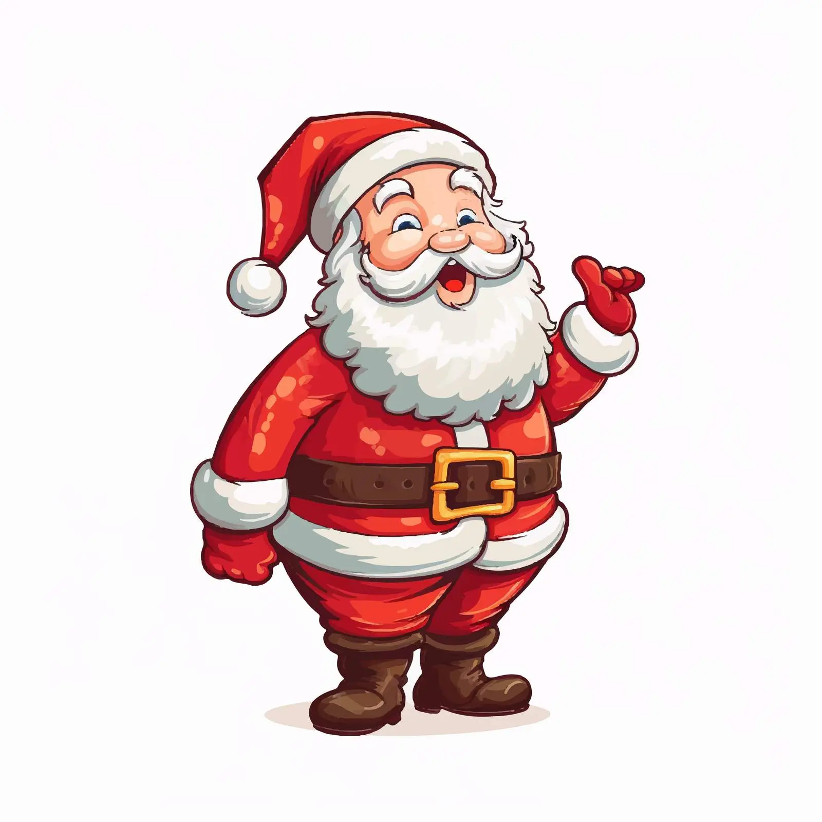 Jolly Santa Claus Cartoon Vector for Christmas — free download from Dotvec