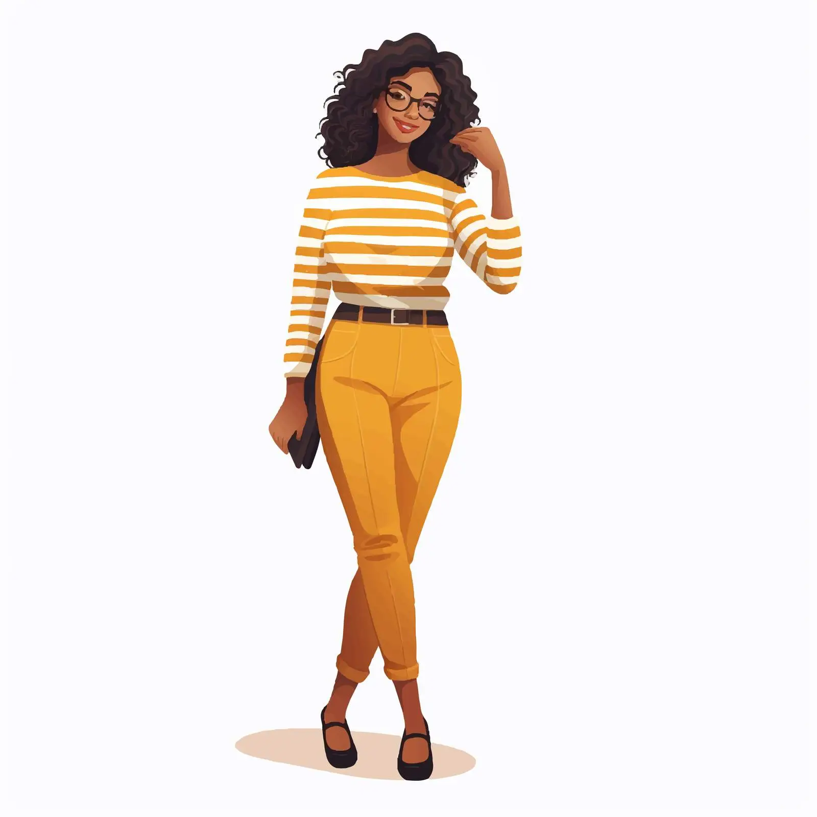 Modern Black Woman in Casual Fashion – free youthful fashion image from Dotvec