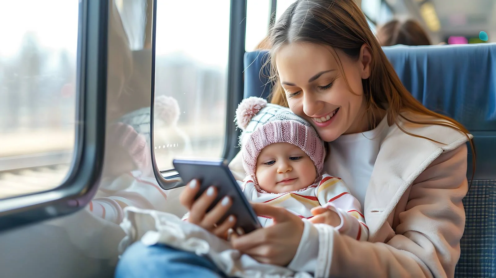 Mother and Baby Smartphone Interaction — free download from Dotvec