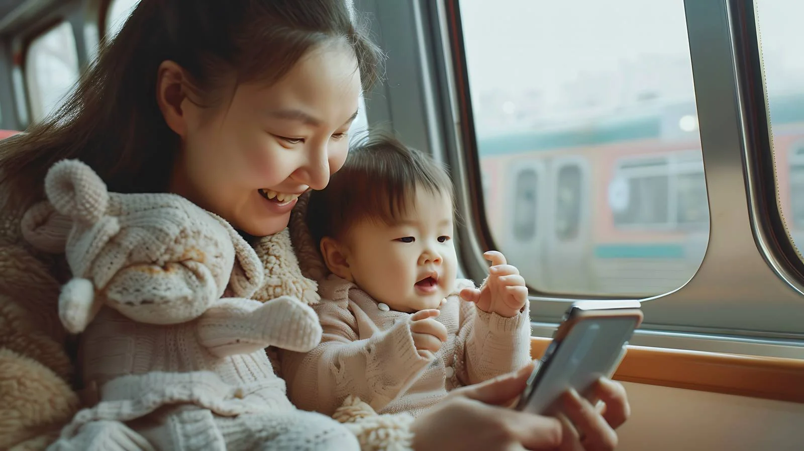 Bonding Moment: Mother, Baby, Smartphone — free download from Dotvec