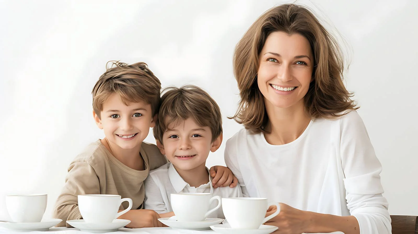 Joyful Family at Café Table — free download from Dotvec